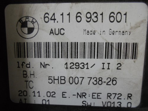 Blocco comando climatizzazione 