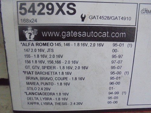 Cinghia distribuzione pompa iniezione 