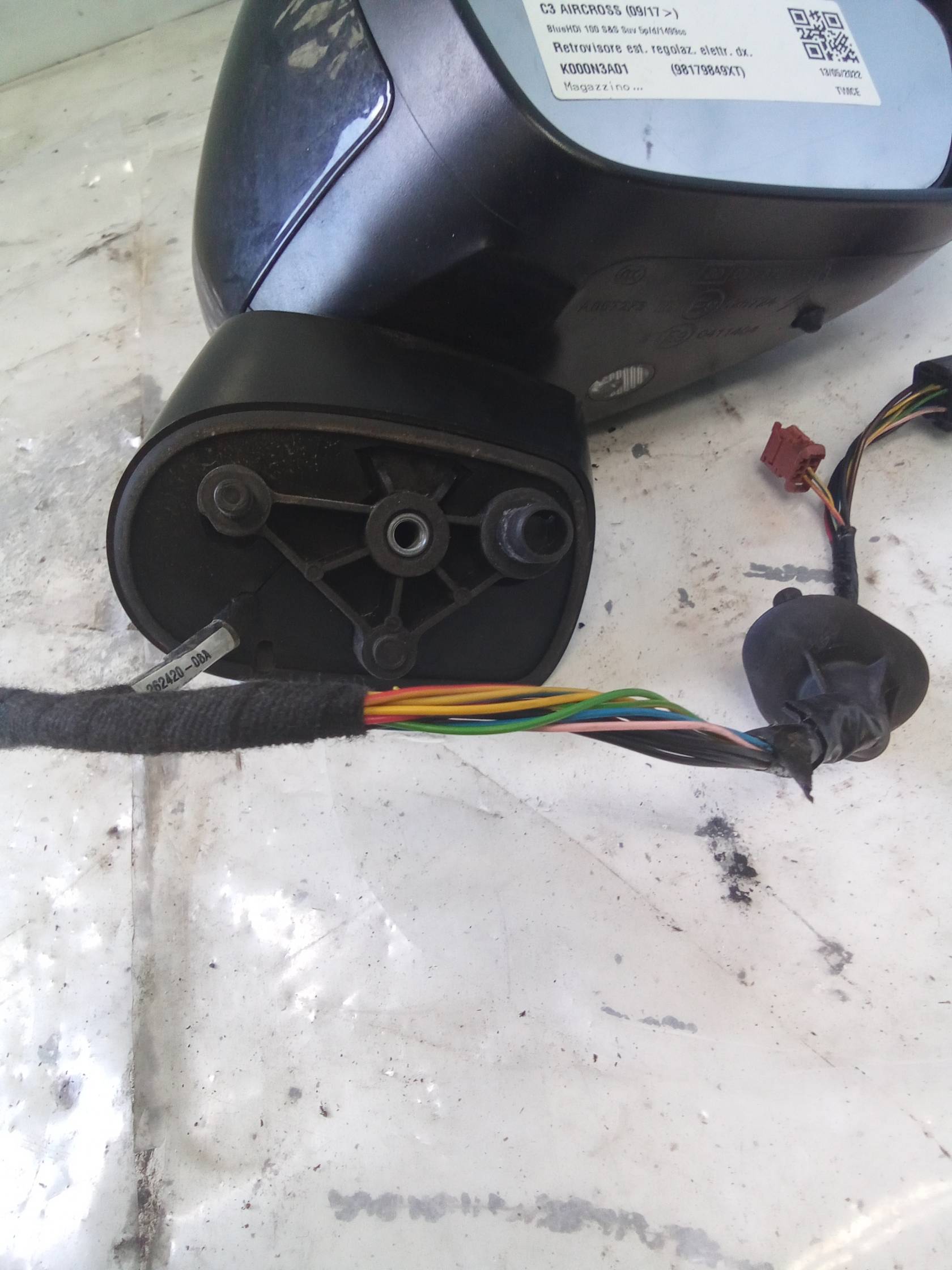 Retrovisore est. regolaz. elettr. dx.