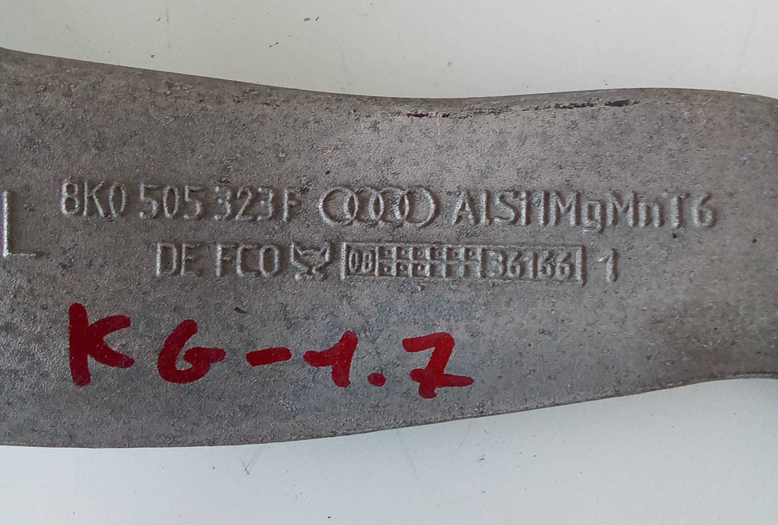 Braccio oscillante posteriore sinistro