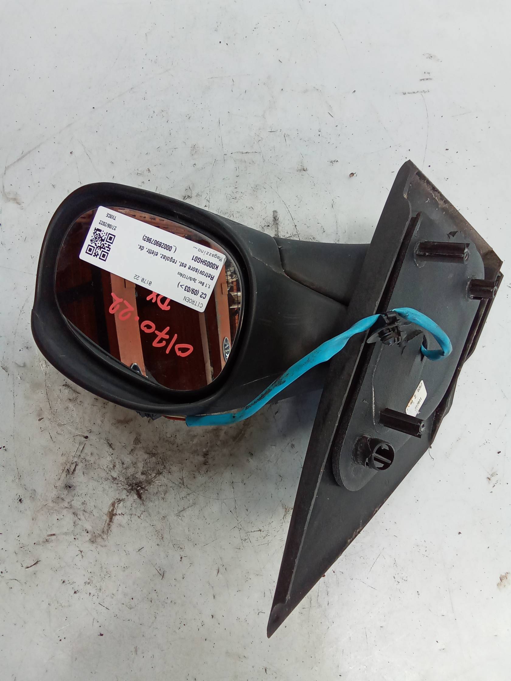 Retrovisore est. regolaz. elettr. dx.