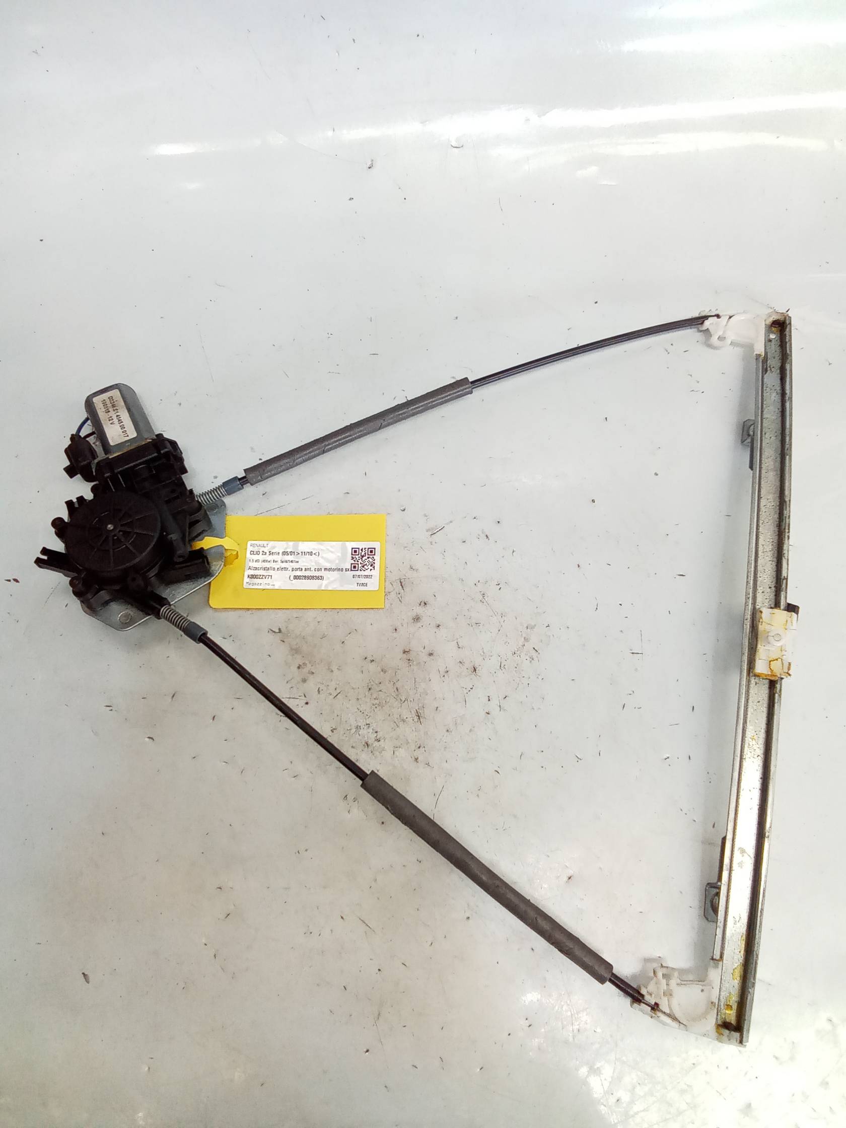 Alzacristallo elettr. porta ant. con motorino sx.