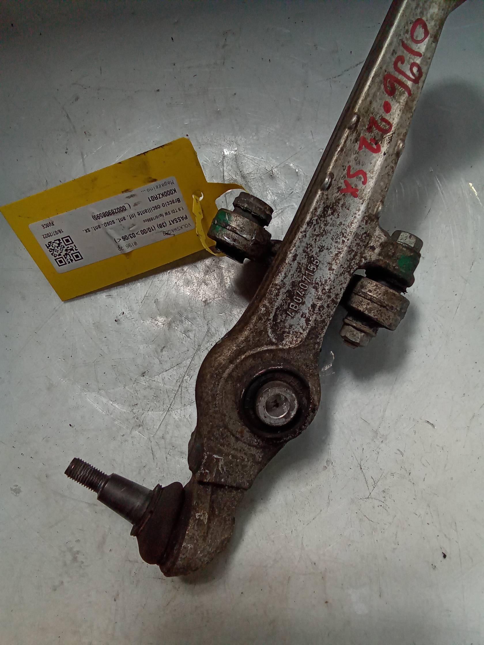 Braccio oscillante inf. ant. sosp. ant. sx.