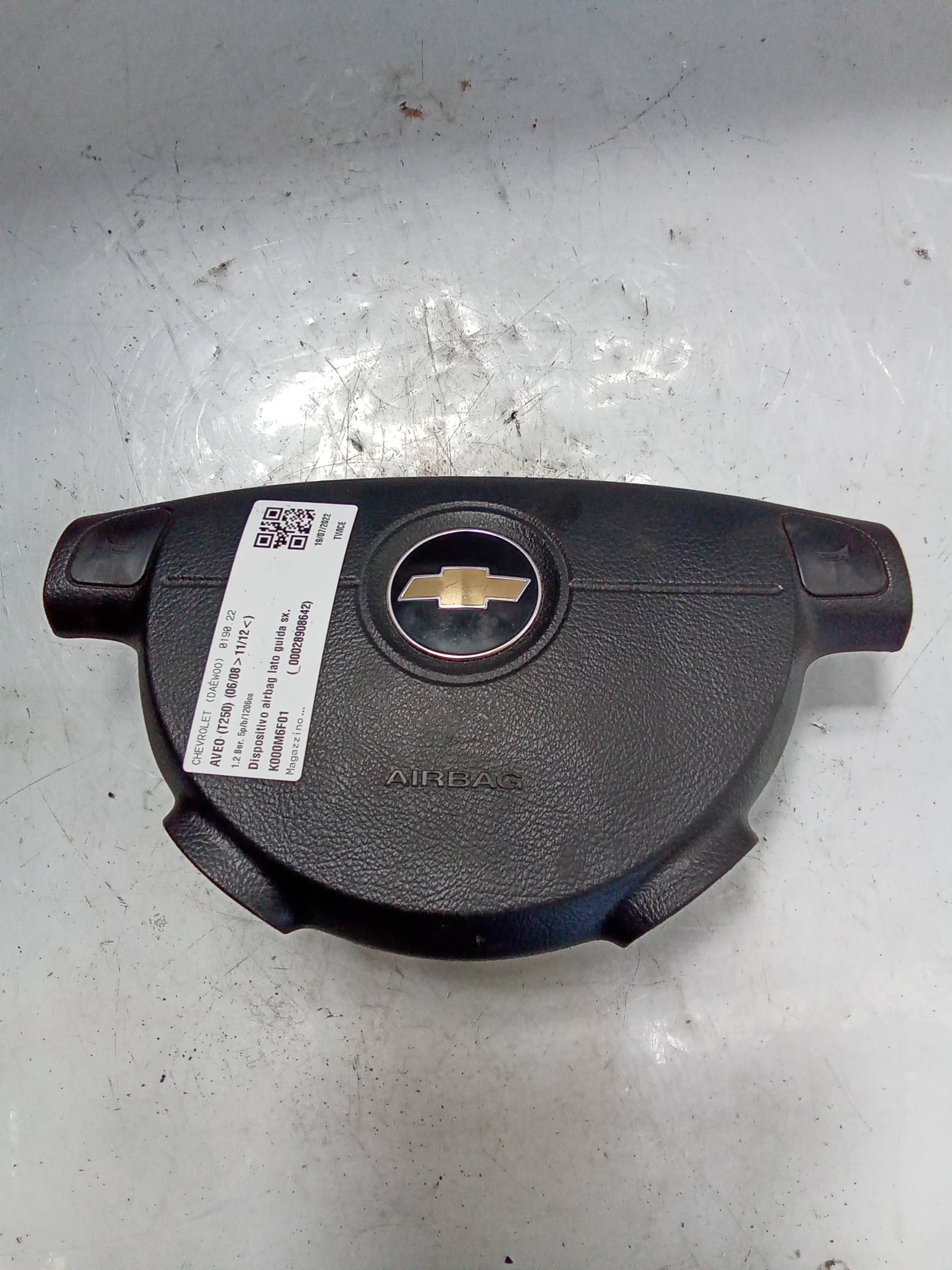 Dispositivo airbag lato guida sx.