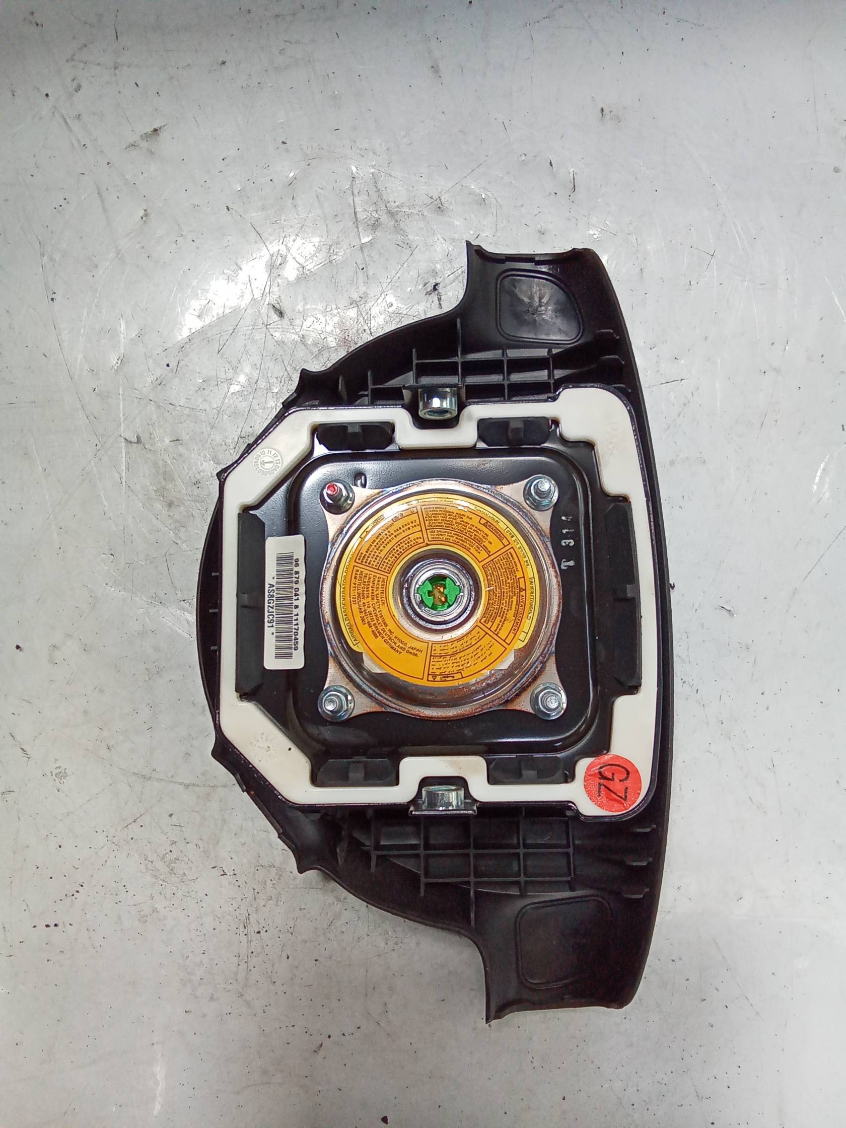 Dispositivo airbag lato guida sx.