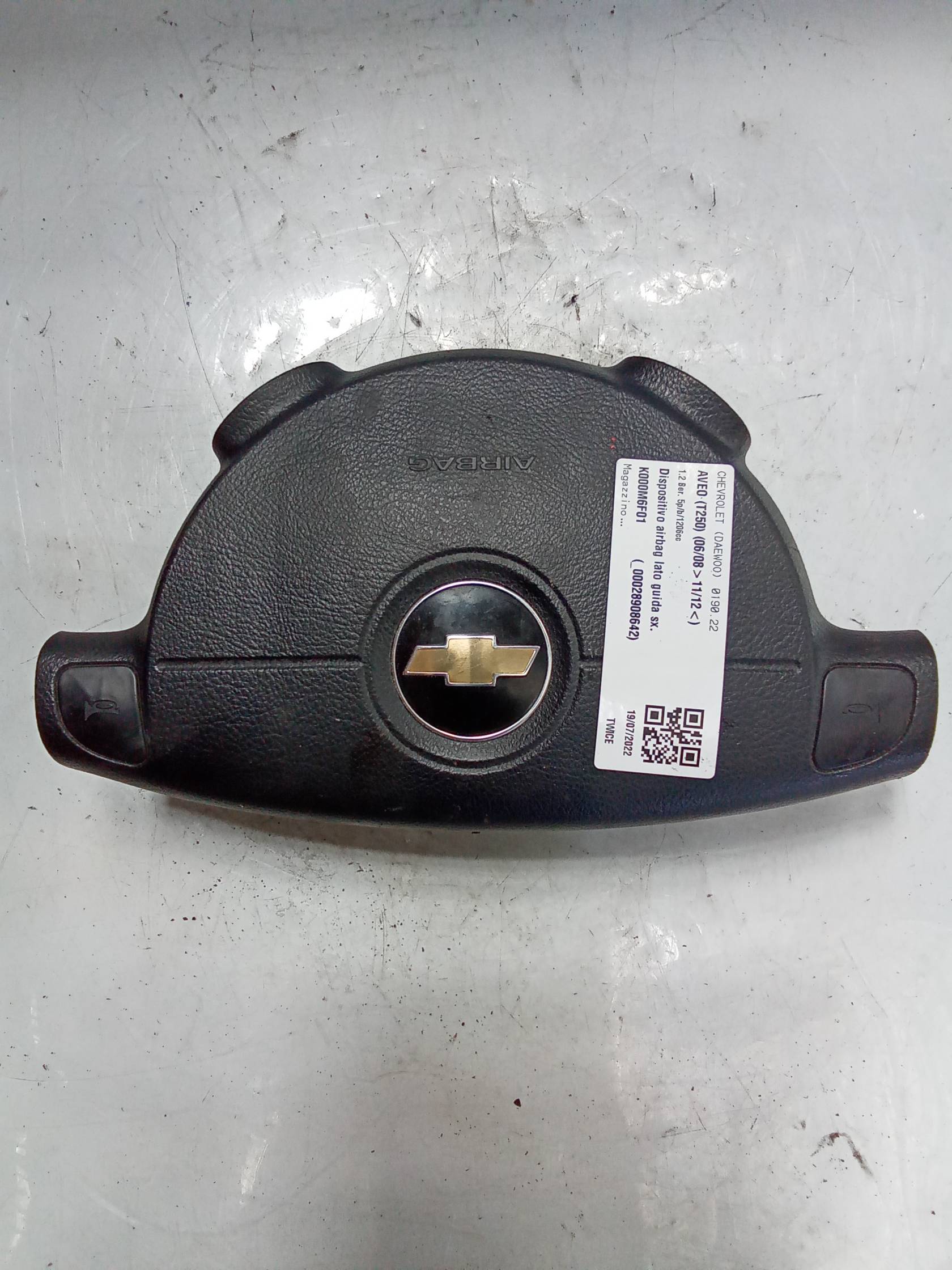 Dispositivo airbag lato guida sx.