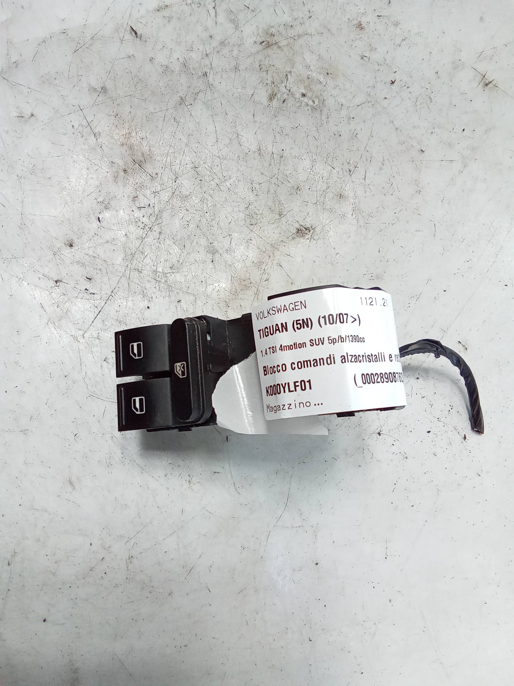 Blocco comandi alzacristalli e retrovisori est. sx.