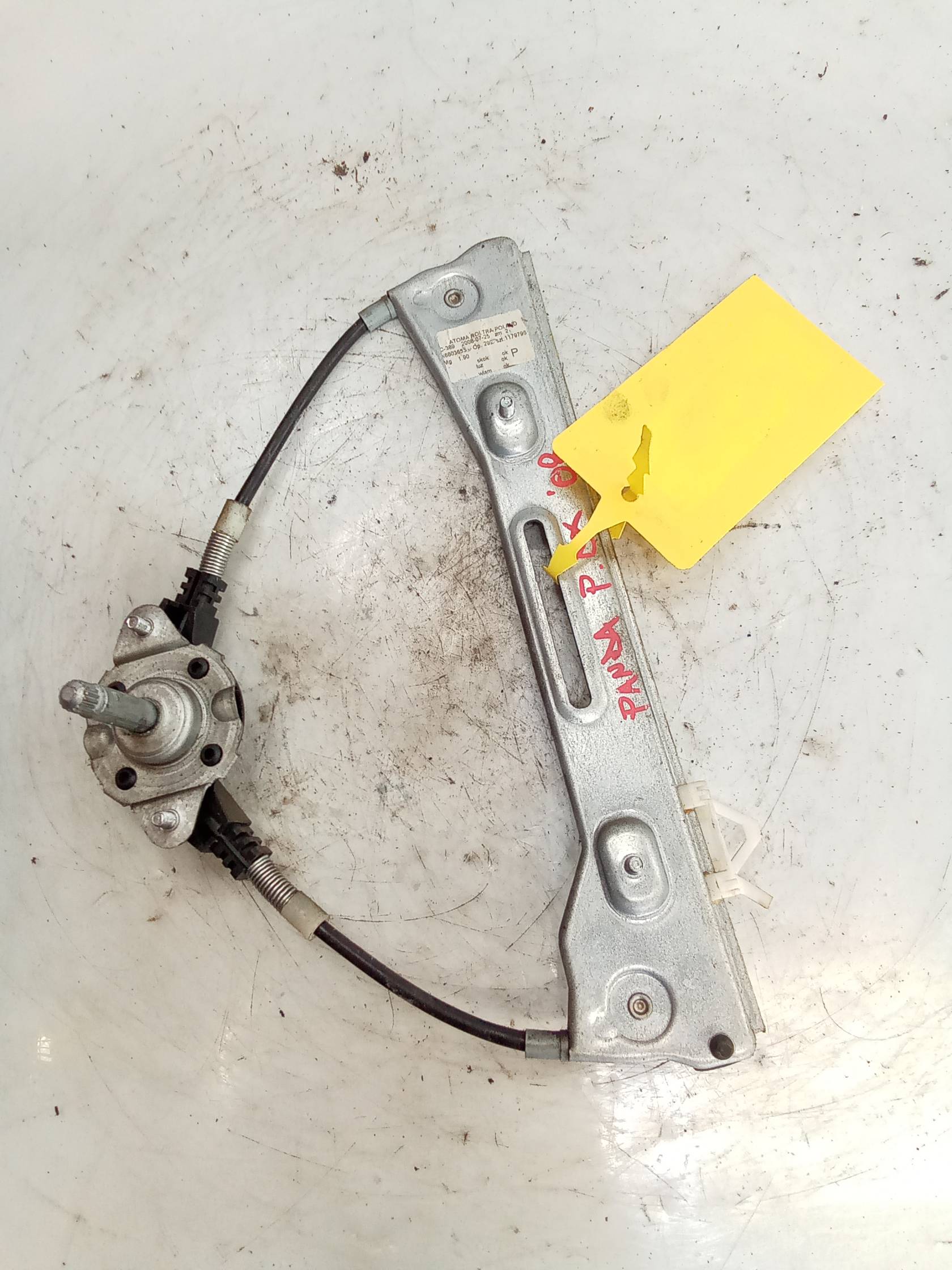 Alzacristallo porta post. dx.