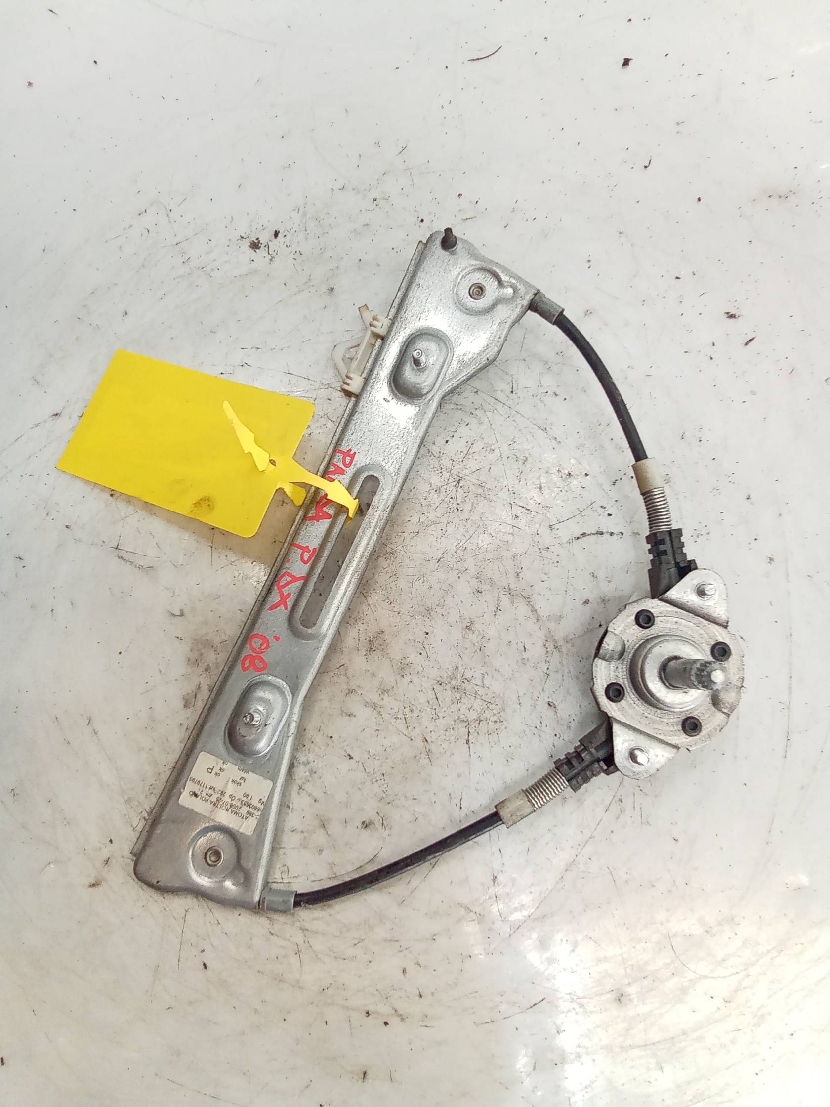 Alzacristallo porta post. dx.