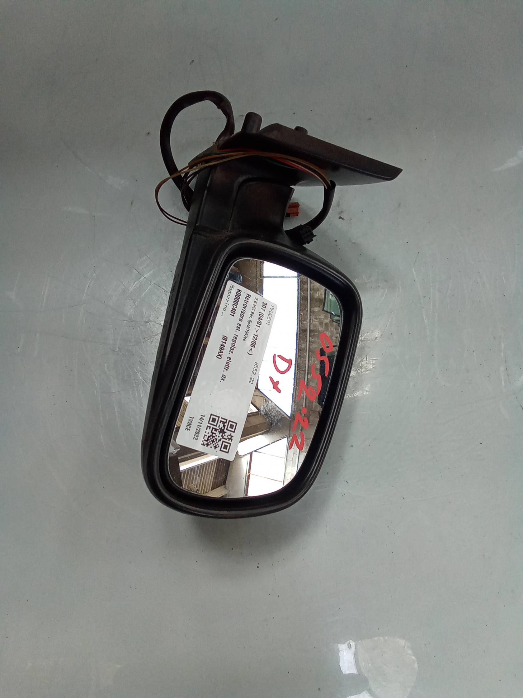 Retrovisore est. regolaz. elettr. dx.