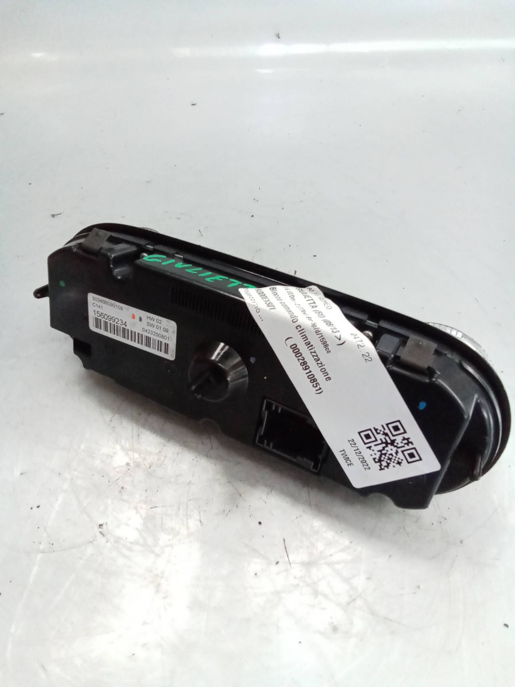 Blocco comando climatizzazione