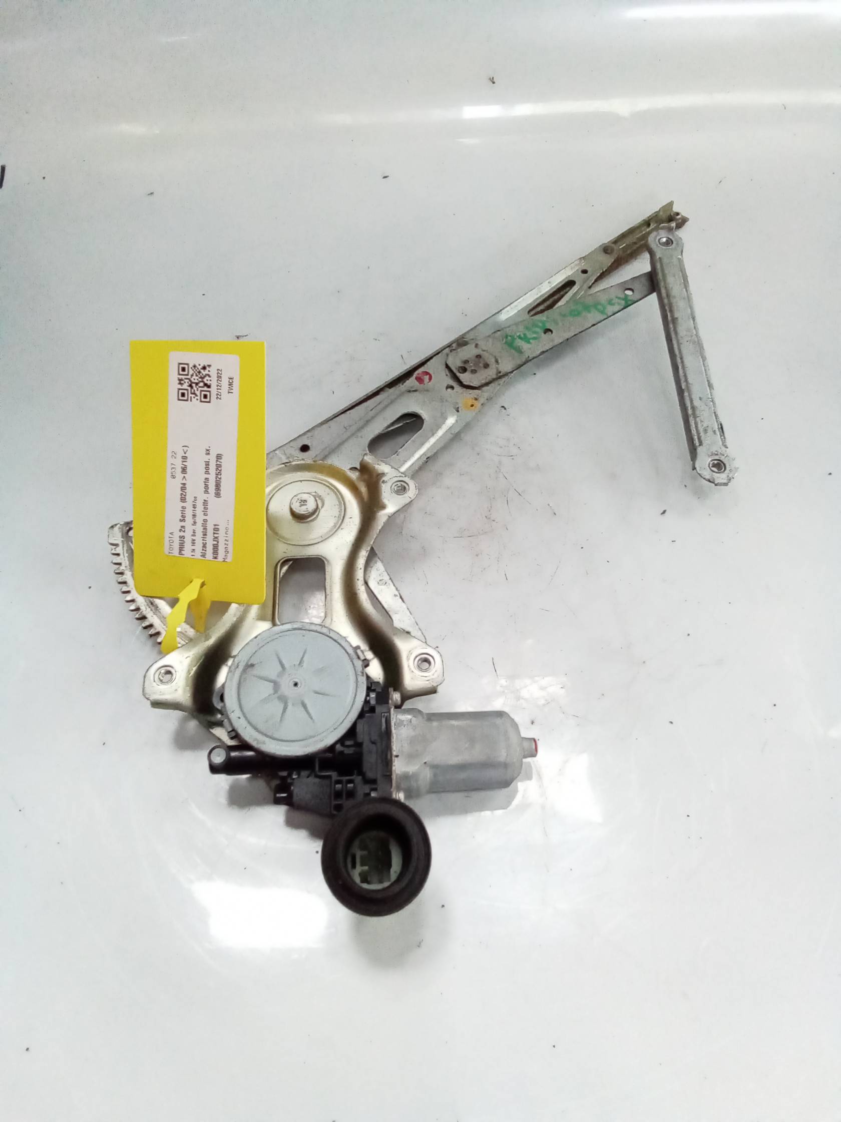 Alzacristallo elettr. porta post. sx.