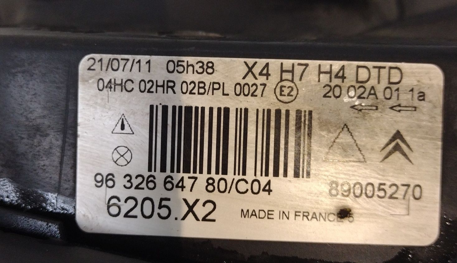 Fanale anteriore destro