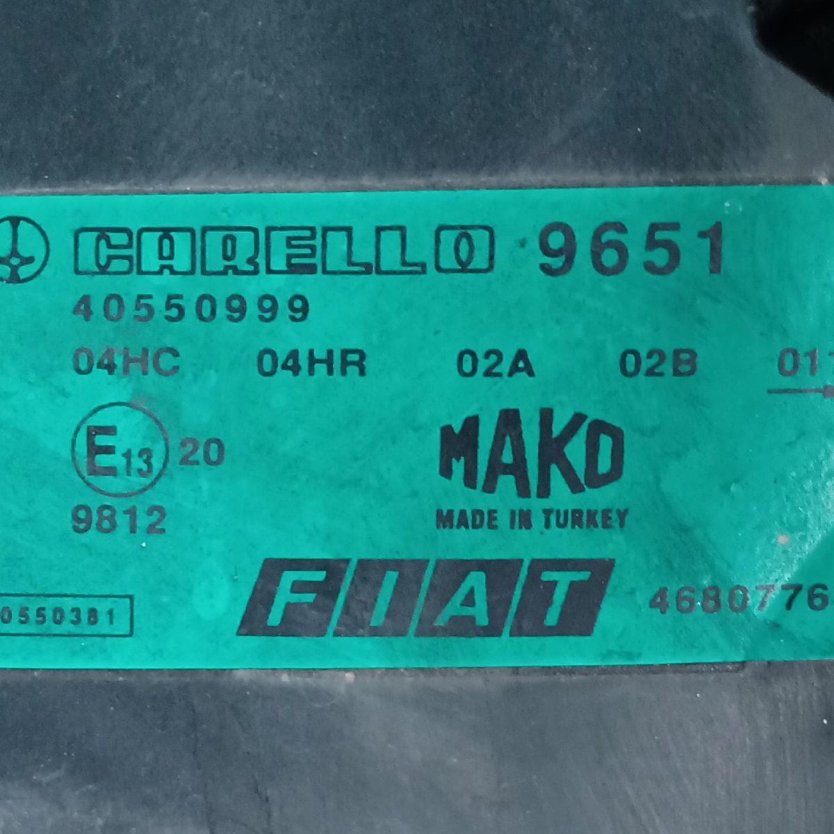 Fanale anteriore sinistro