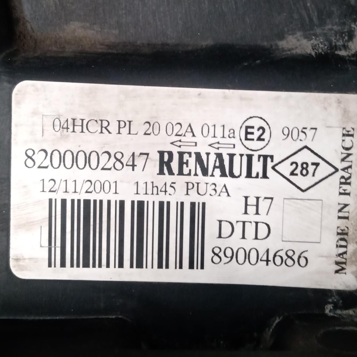 Fanale anteriore destro