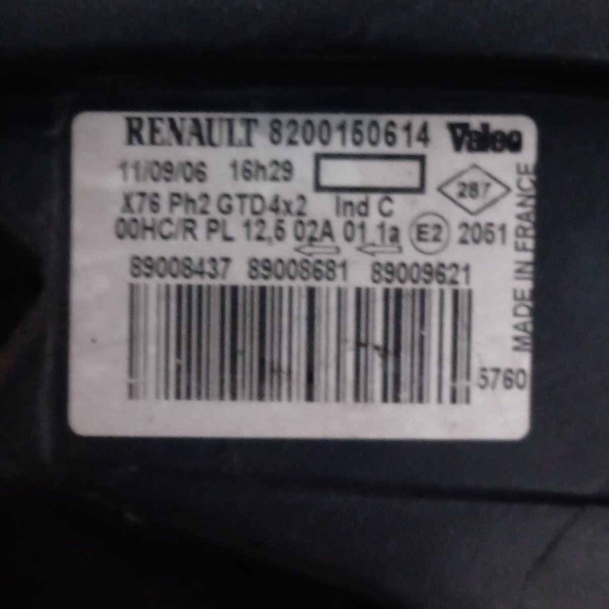 Fanale anteriore sinistro