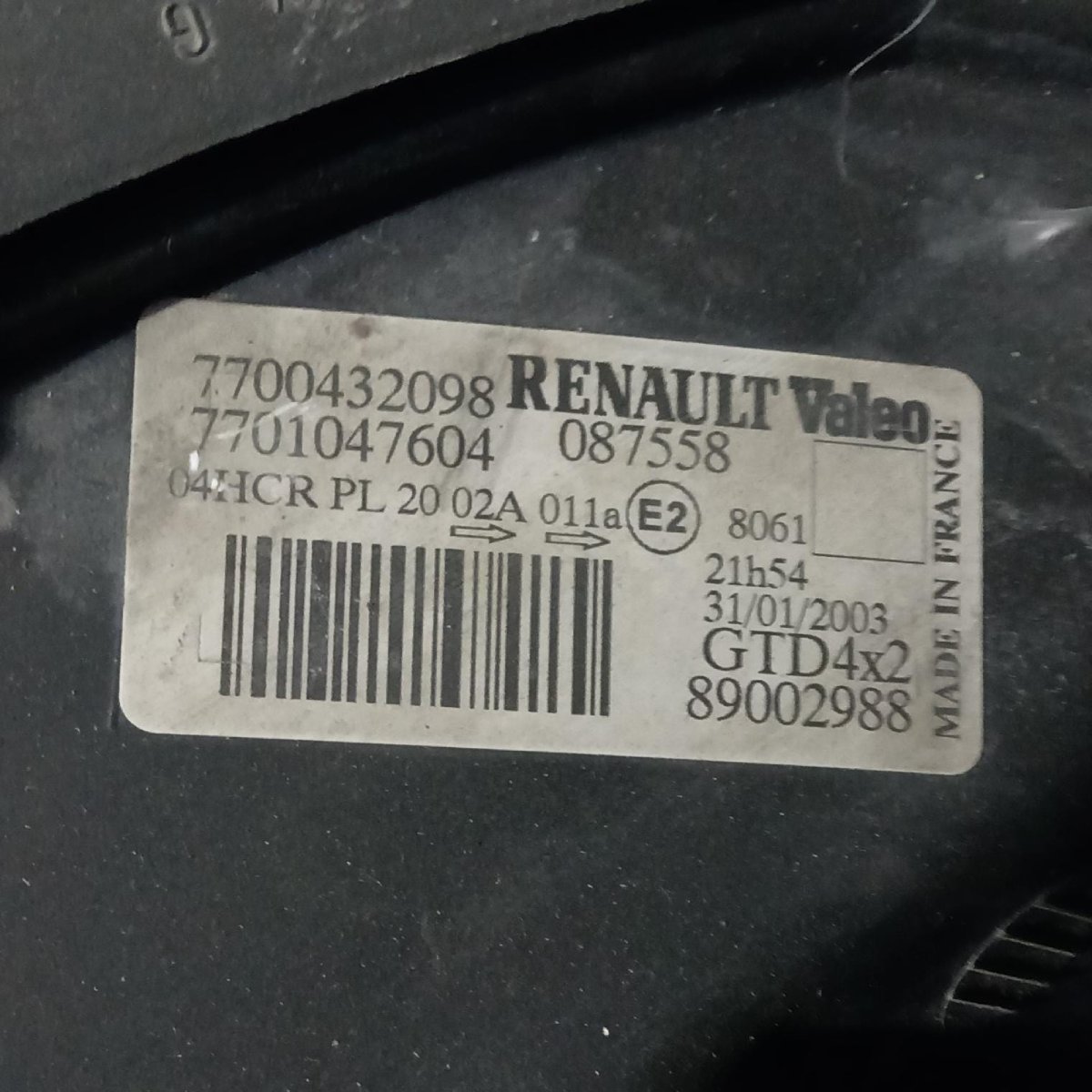 Fanale anteriore sinistro