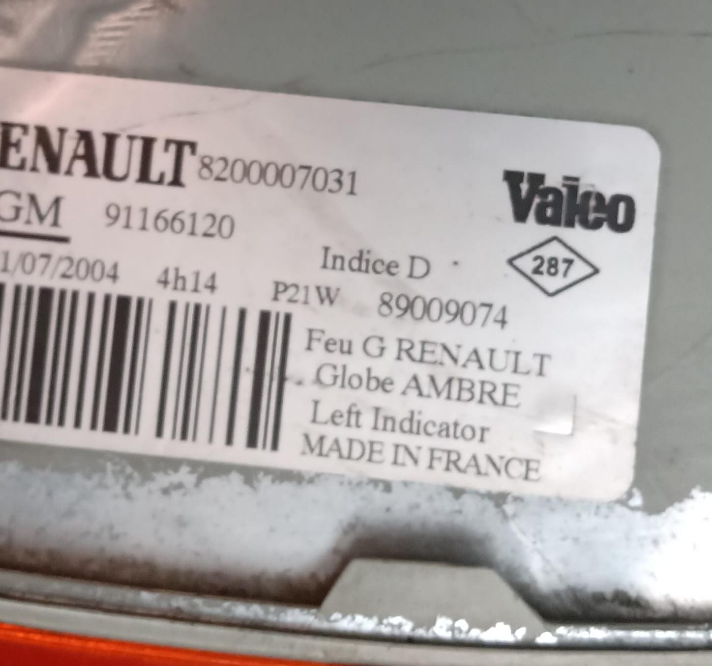 Freccia anteriore sinistra