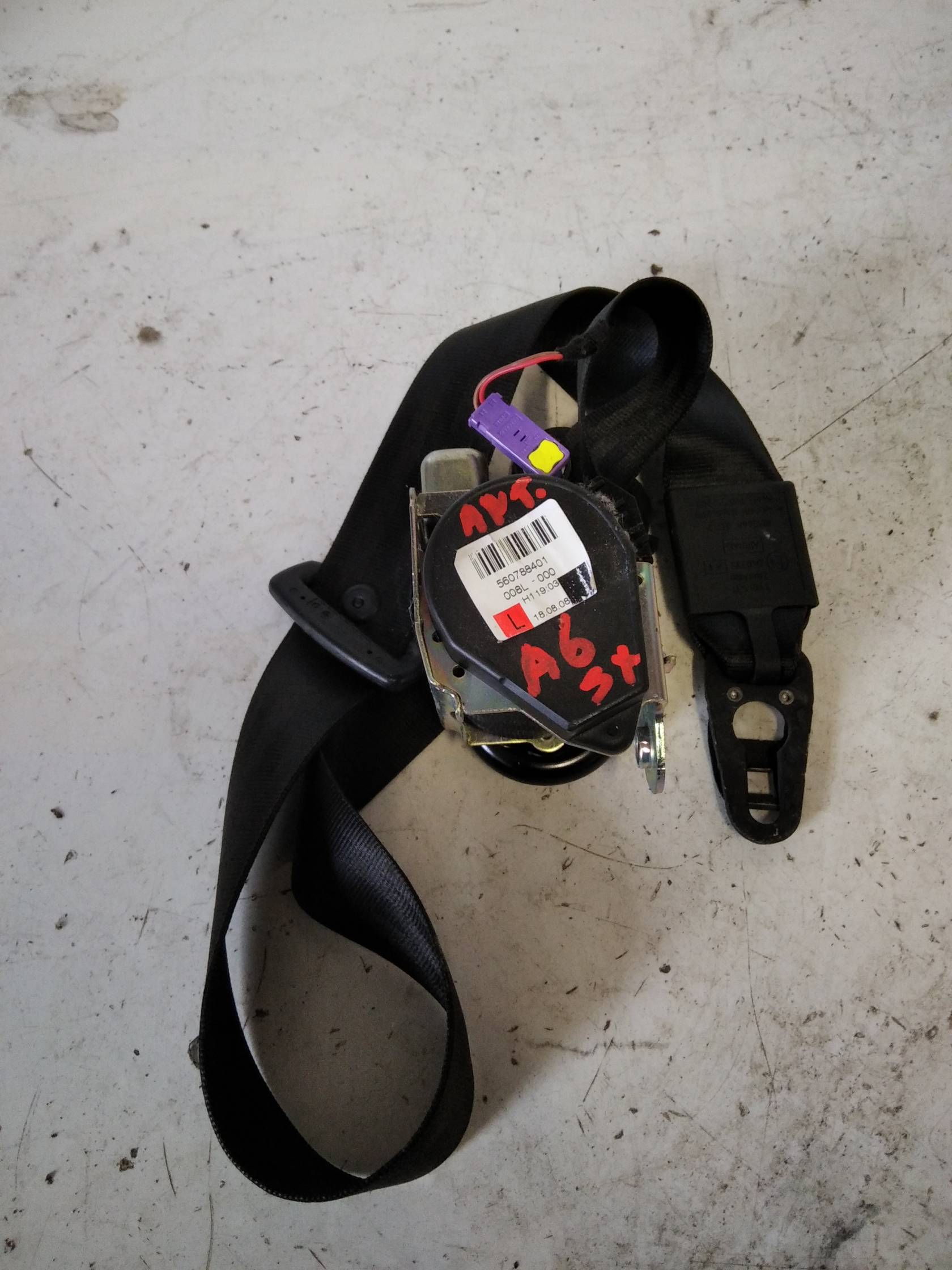 Cintura di sicurezza ant. sx.