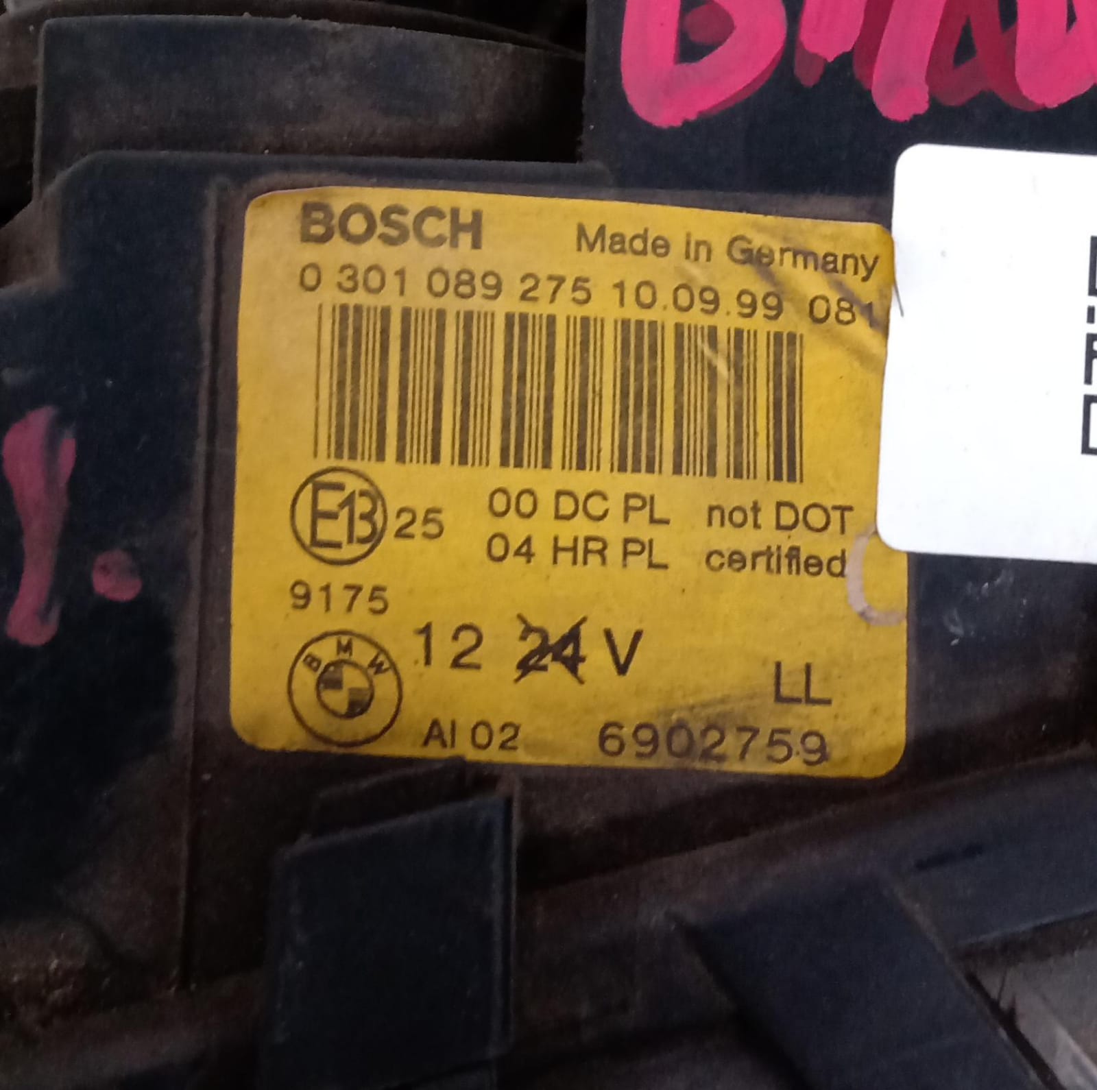 Fanale anteriore sinistro