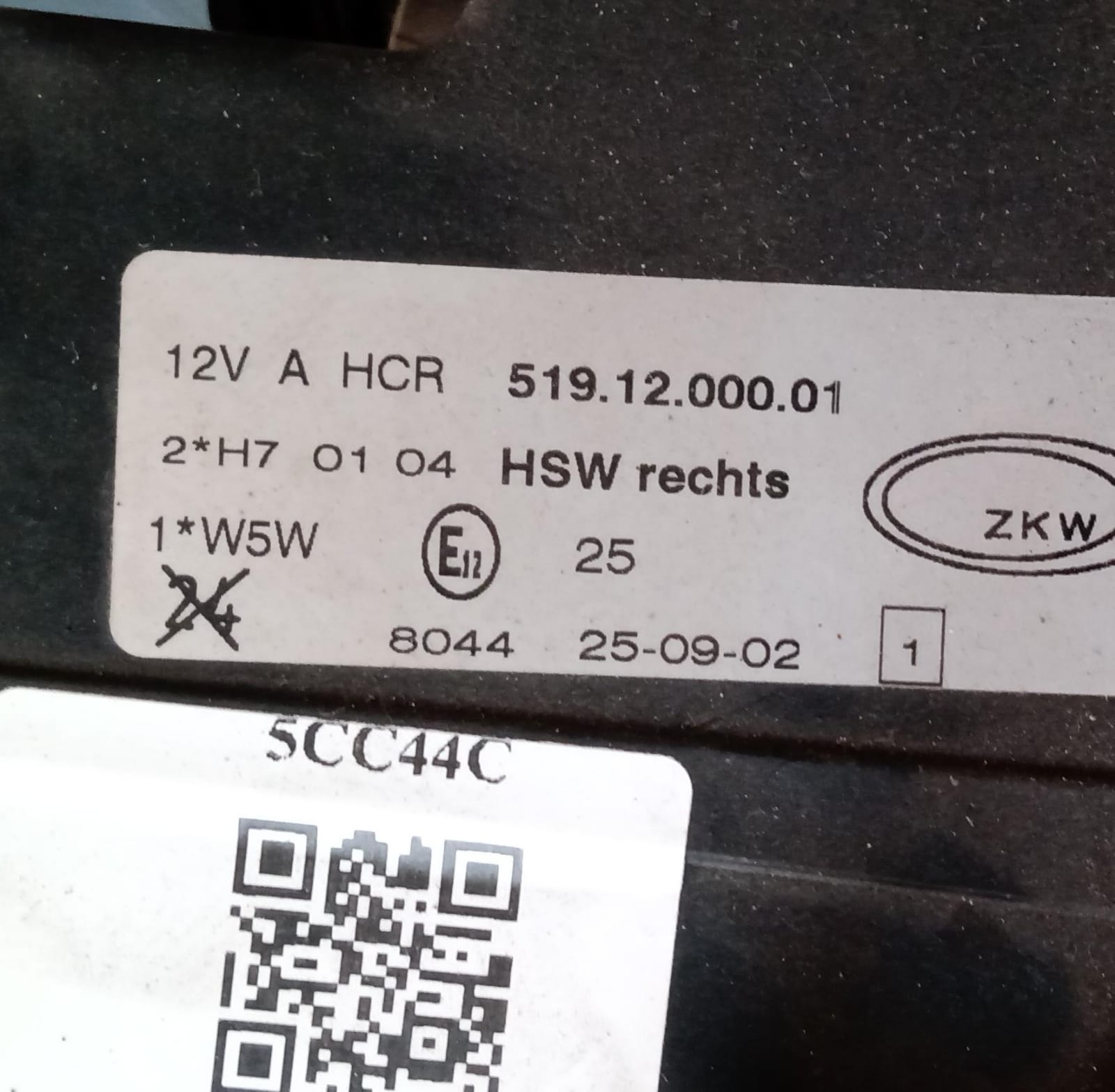 Fanale anteriore destro