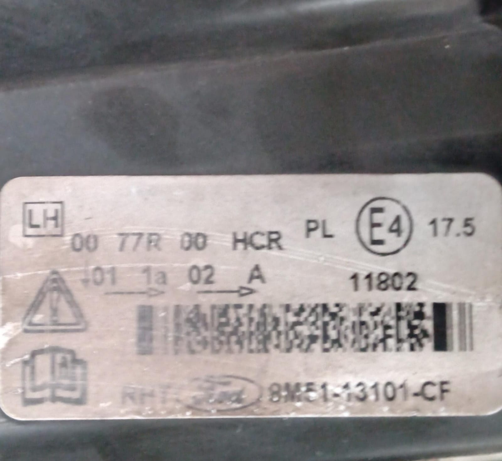 Fanale anteriore sinistro