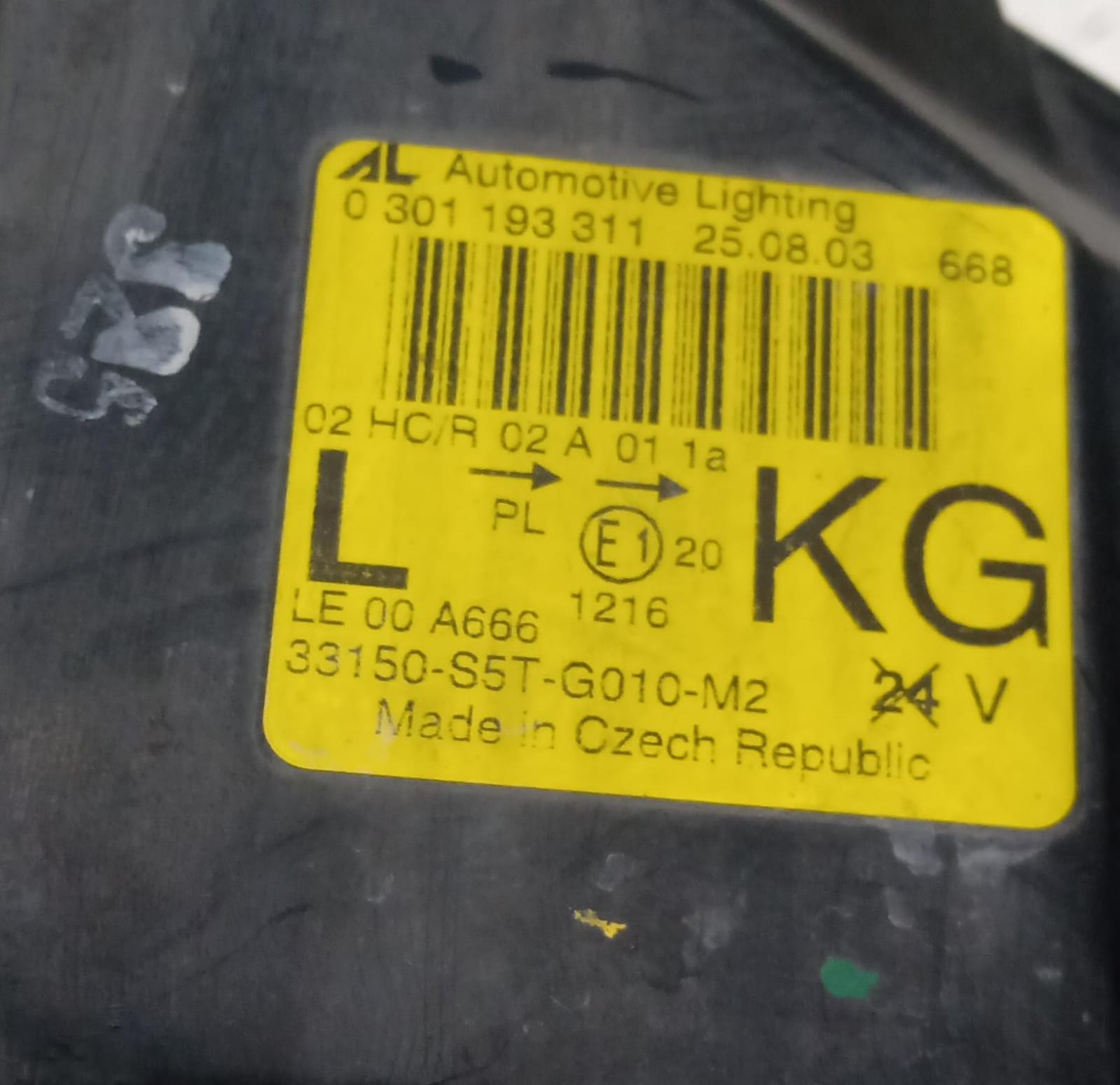 Fanale anteriore sinistro