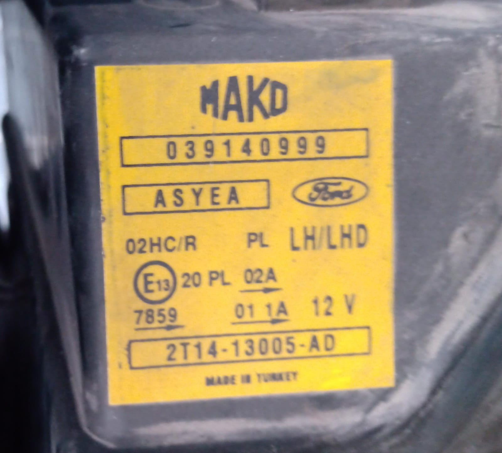 Fanale anteriore sinistro