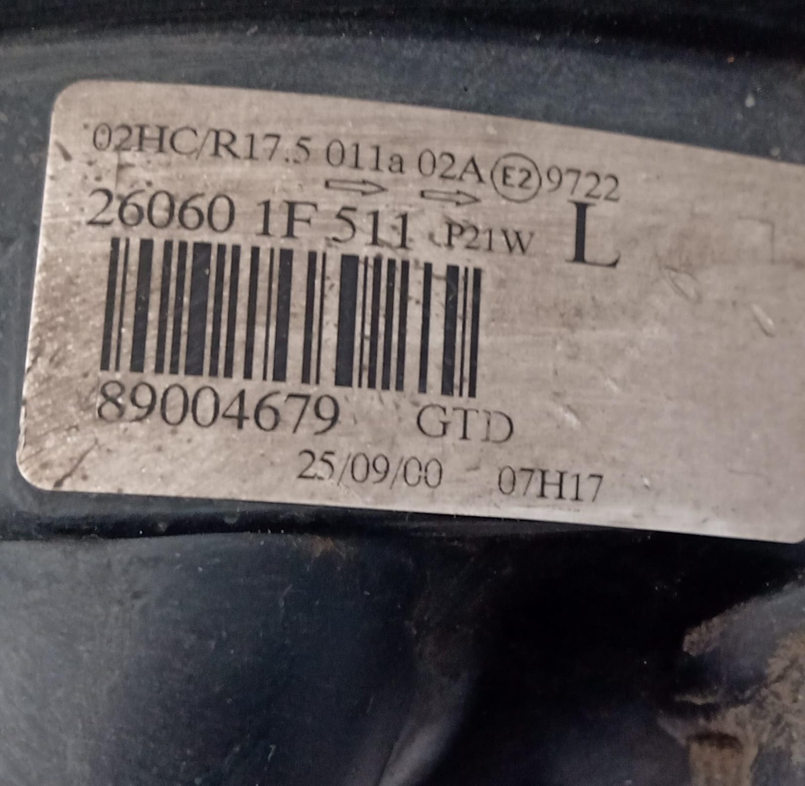 Fanale anteriore sinistro