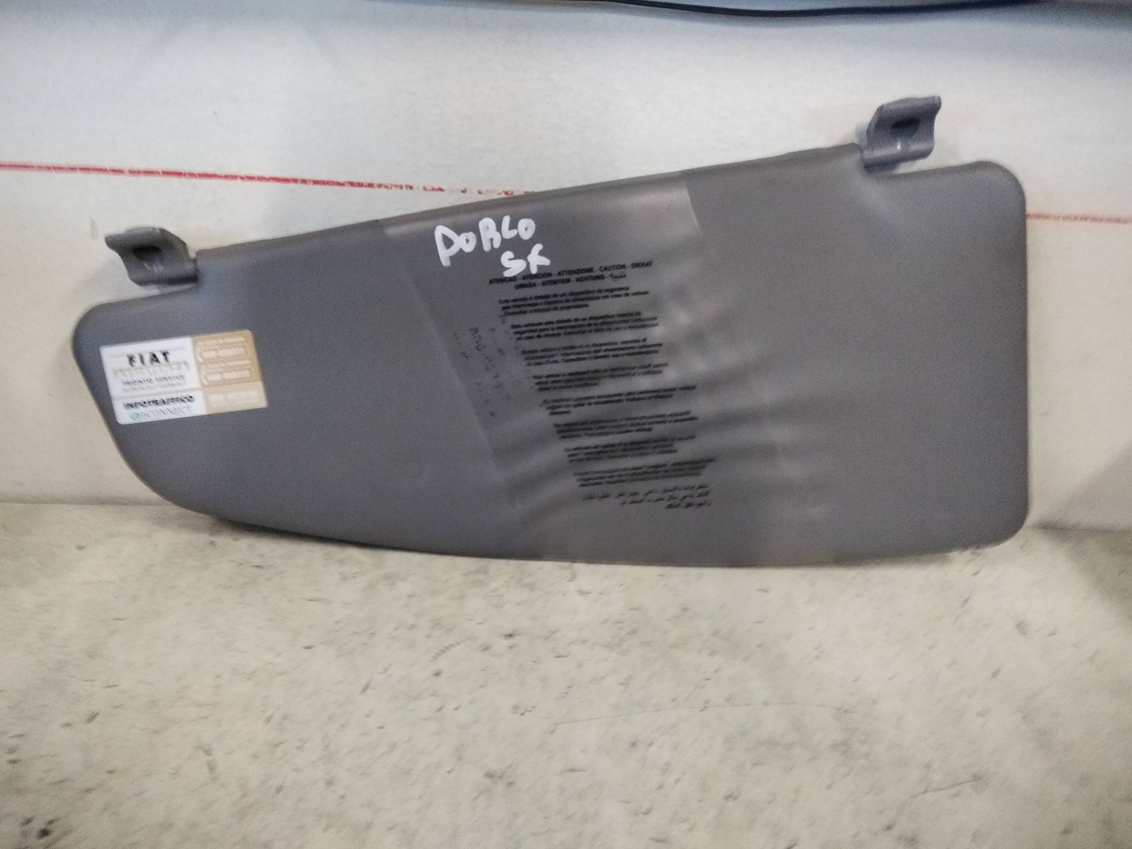 Aletta parasole parabrezza sx.