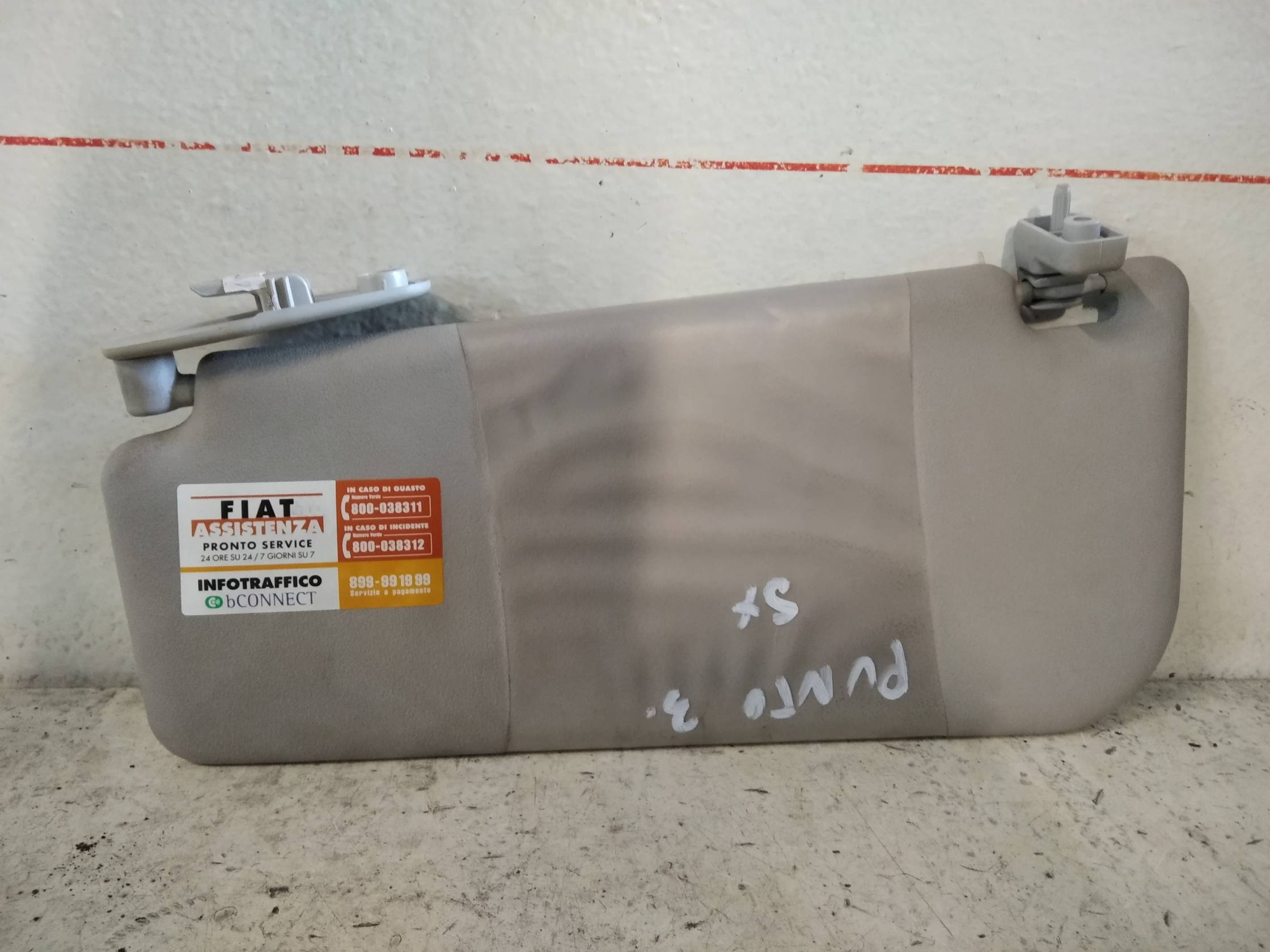 Aletta parasole parabrezza sx.