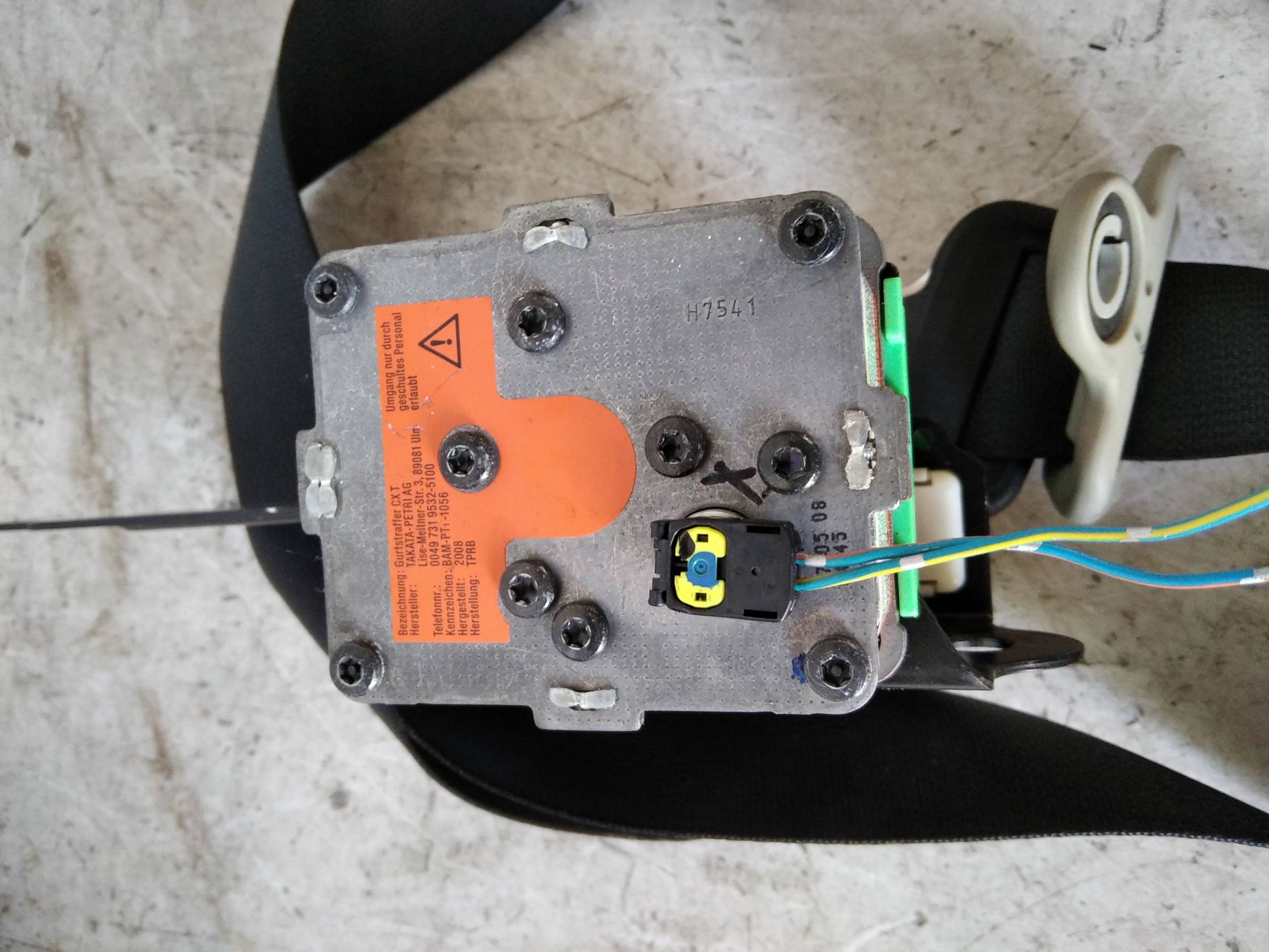 Cintura di sicurezza ant. dx.