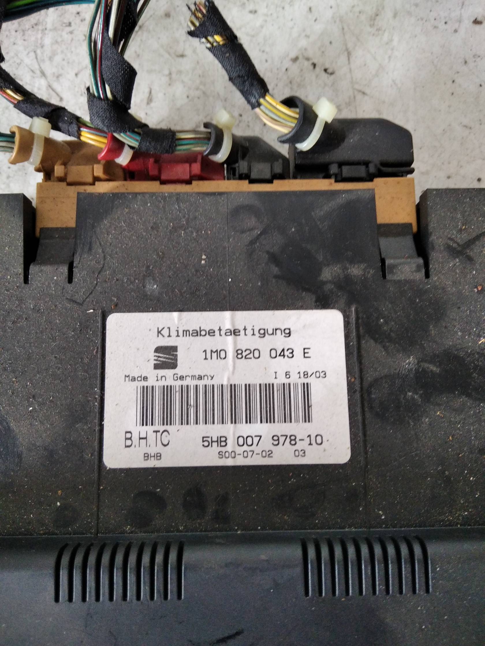 Blocco comando climatizzazione