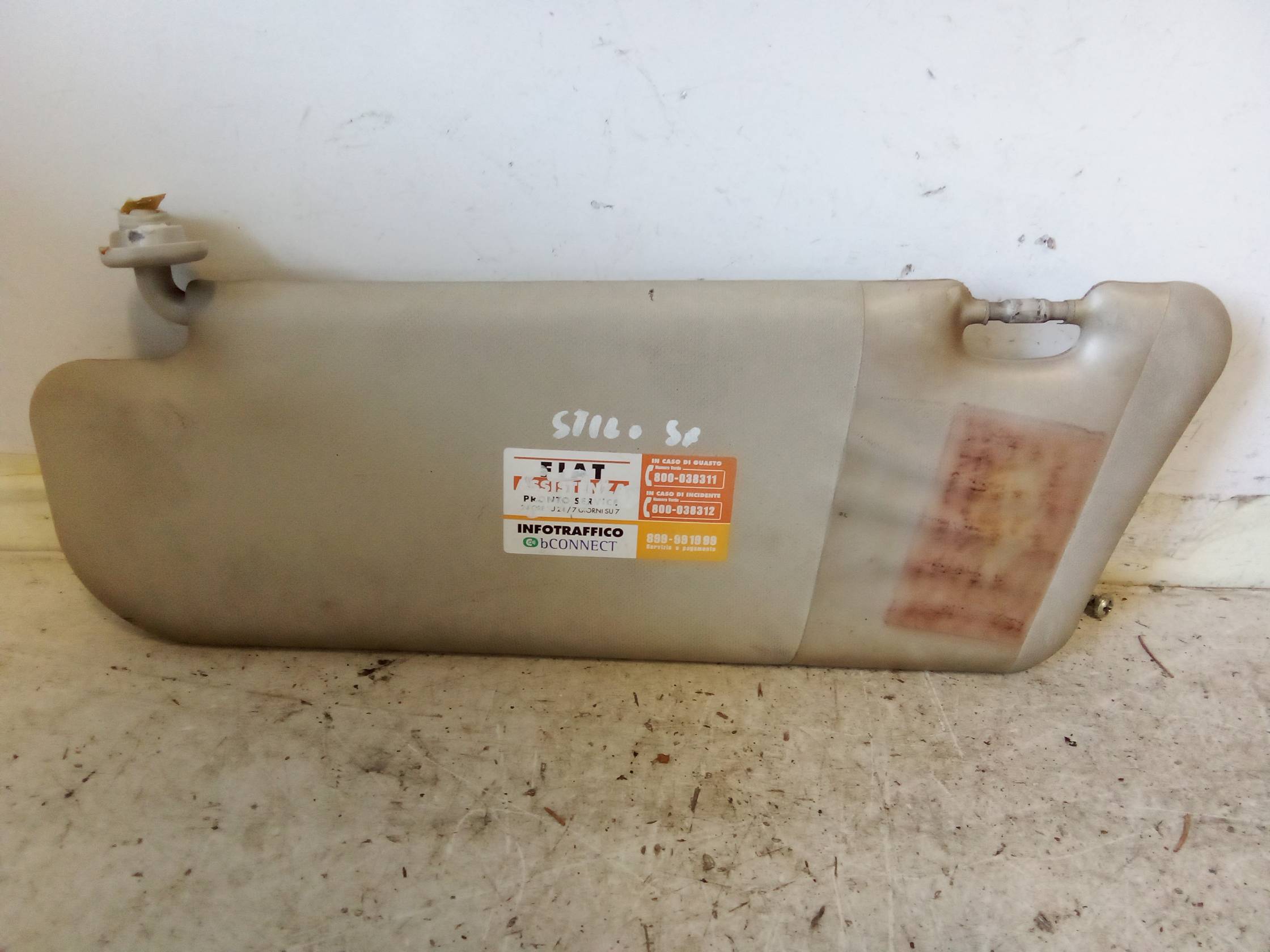 Aletta parasole parabrezza sx.