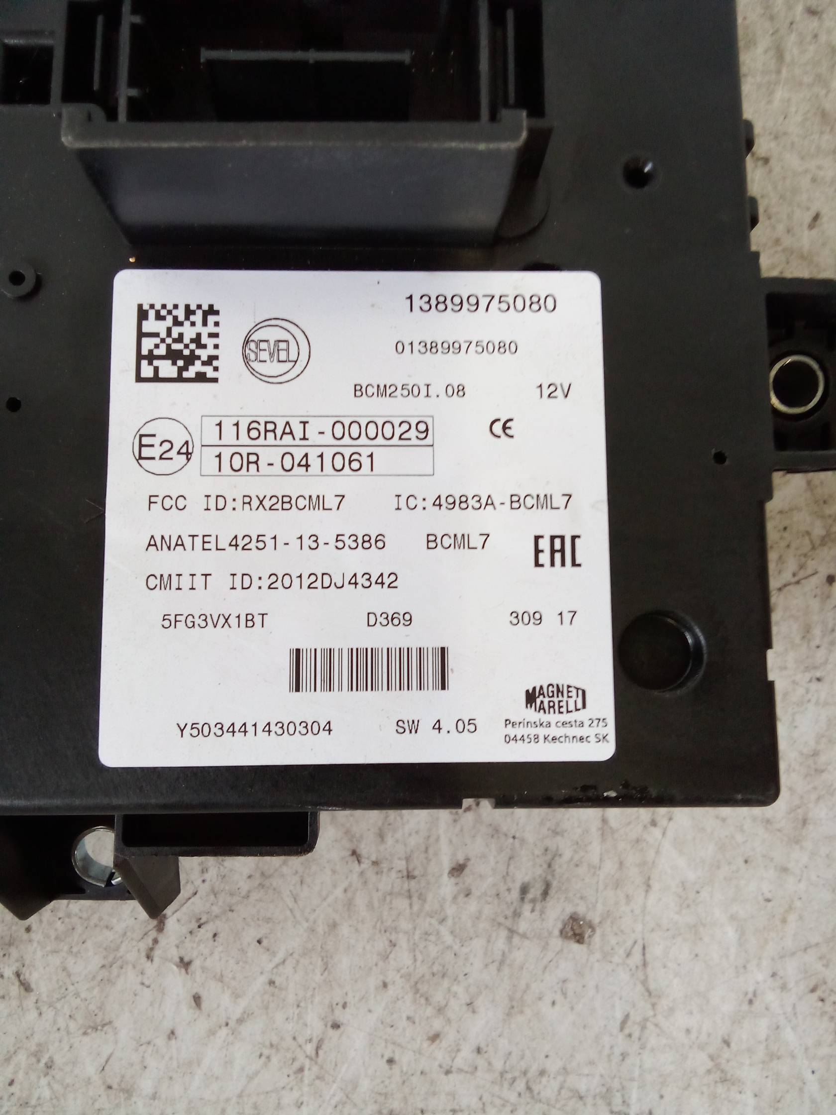 Centralina Body Computer