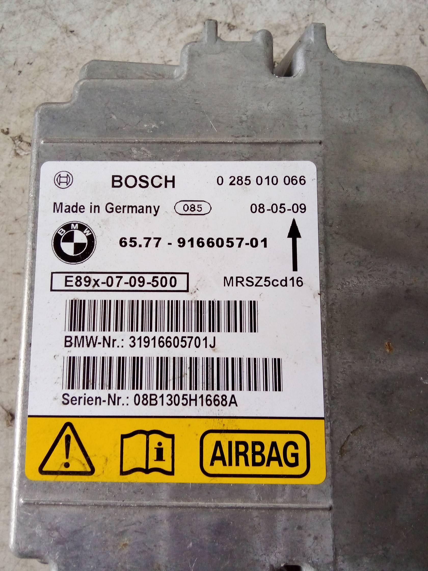 Centralina comando airbag