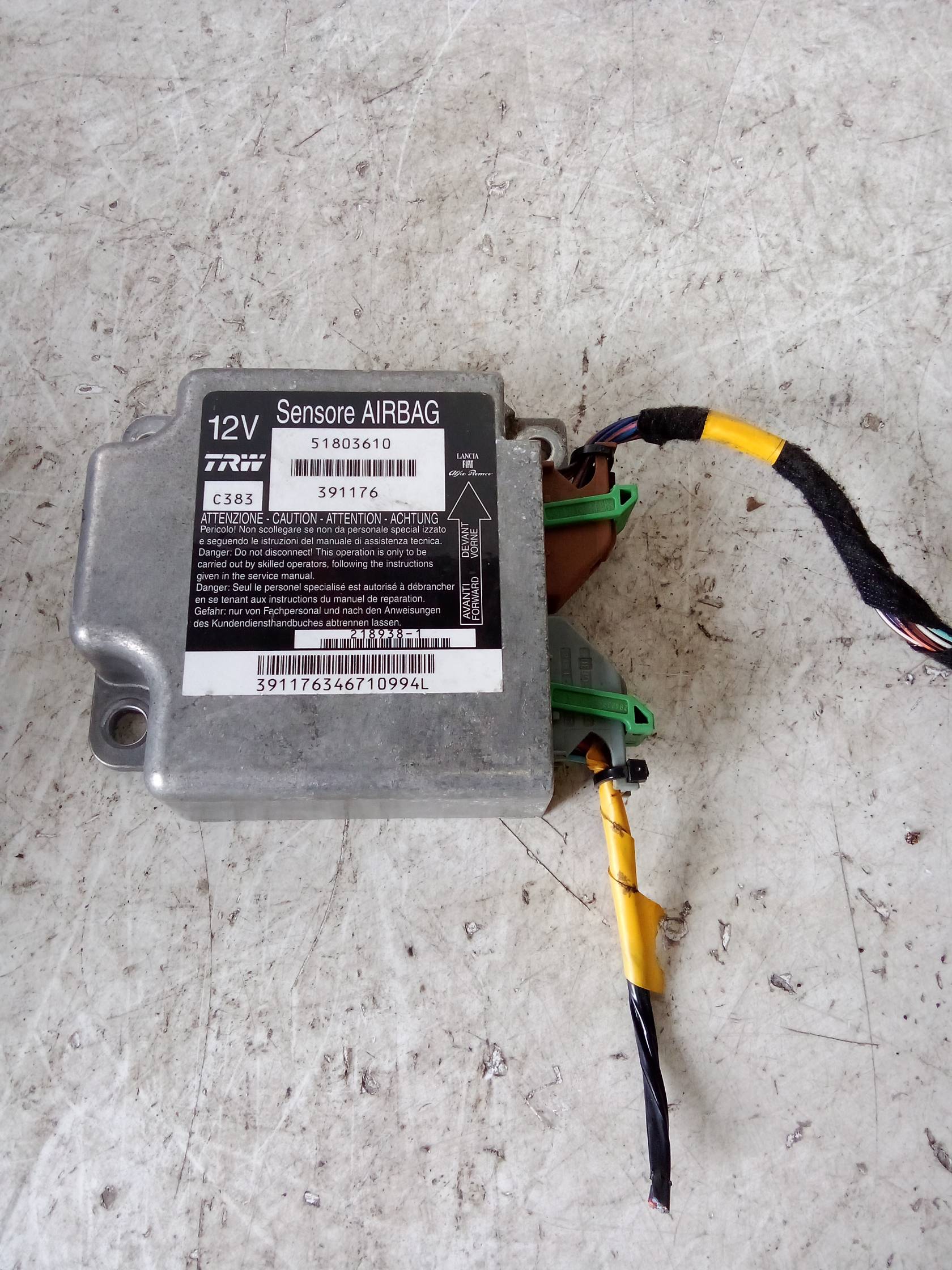 Centralina comando airbag