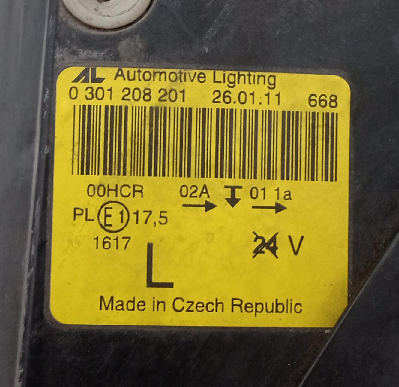 Fanale anteriore sinistro