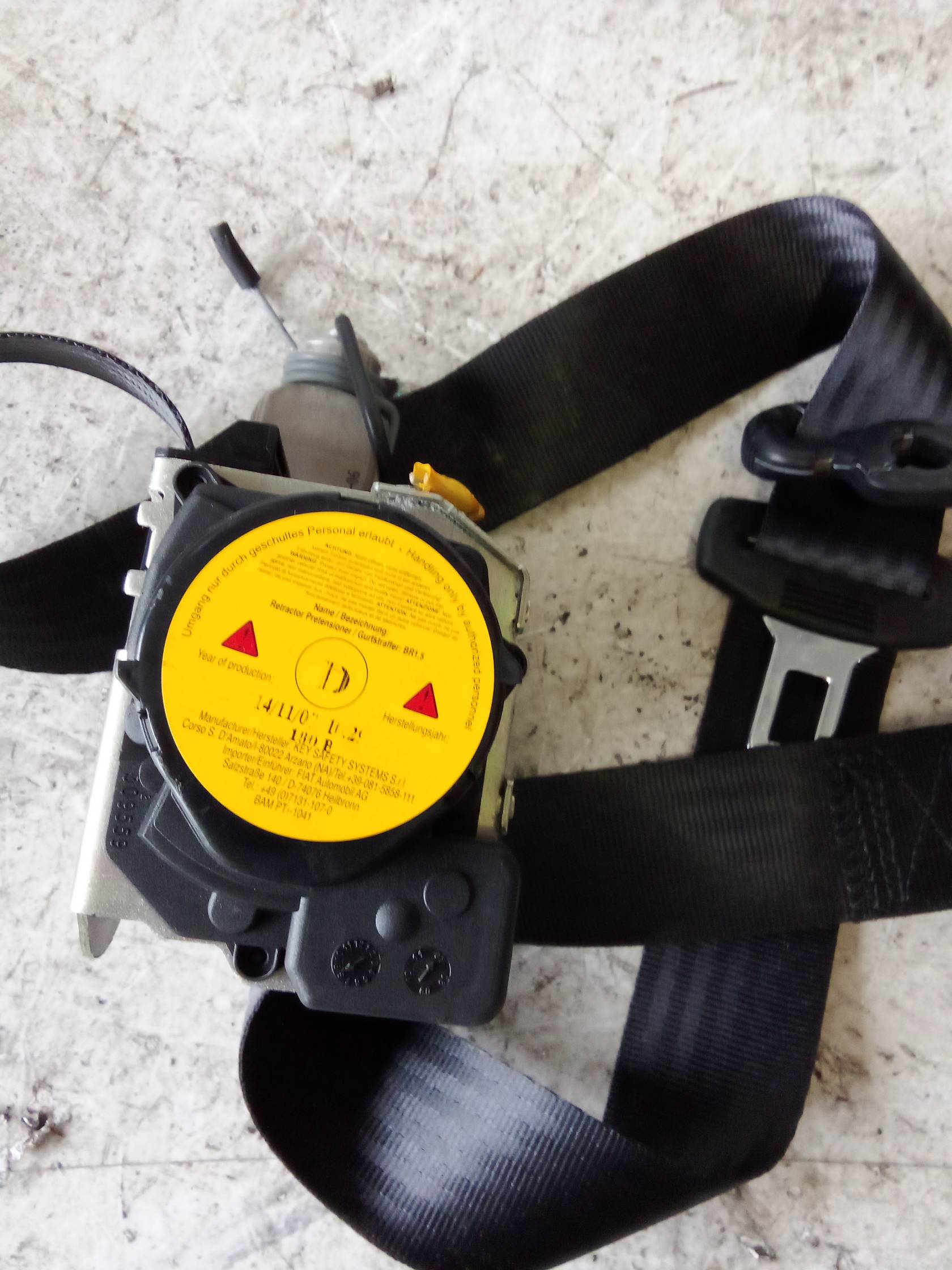 Cintura di sicurezza ant. dx.