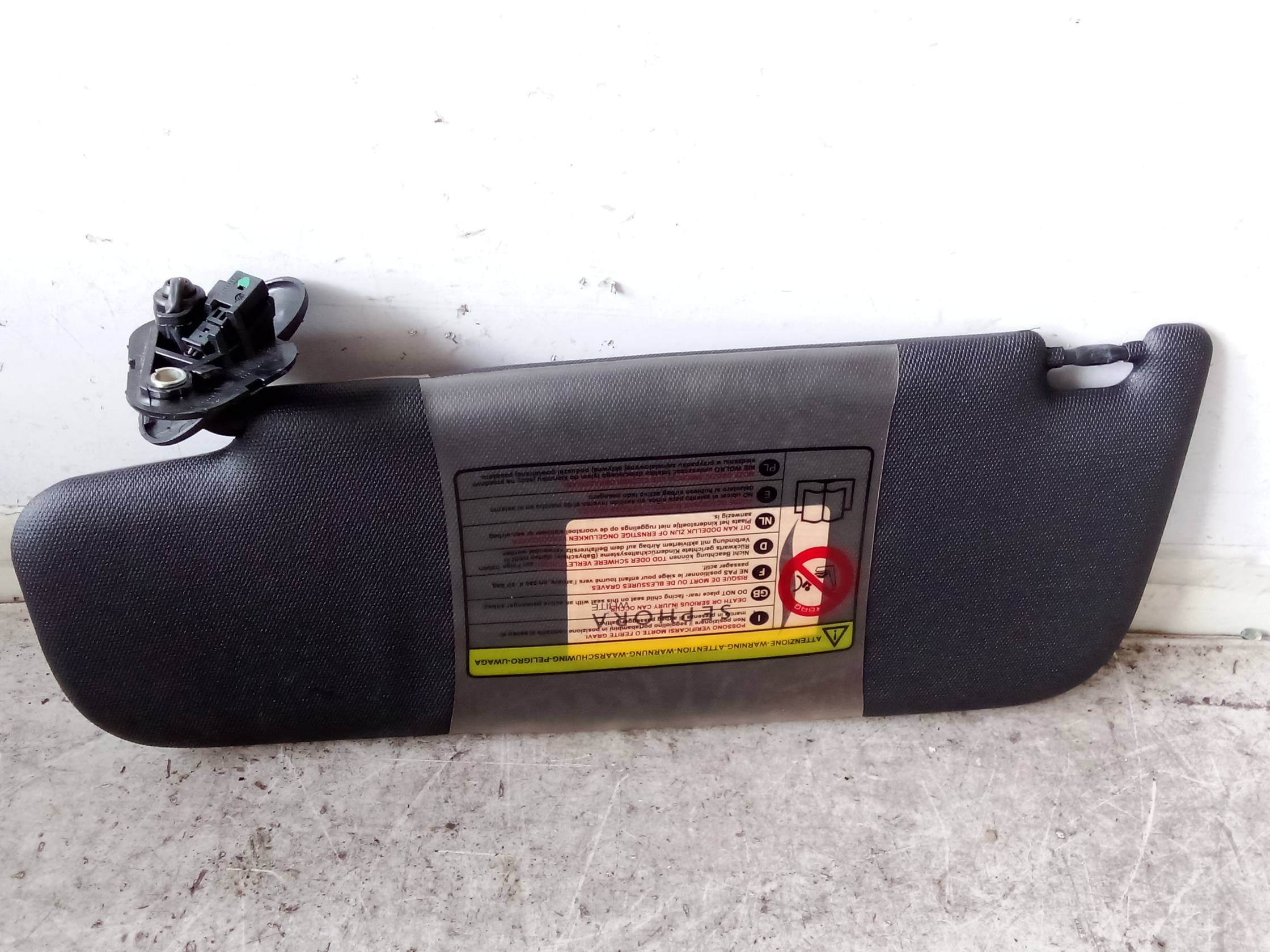 Aletta parasole parabrezza dx.