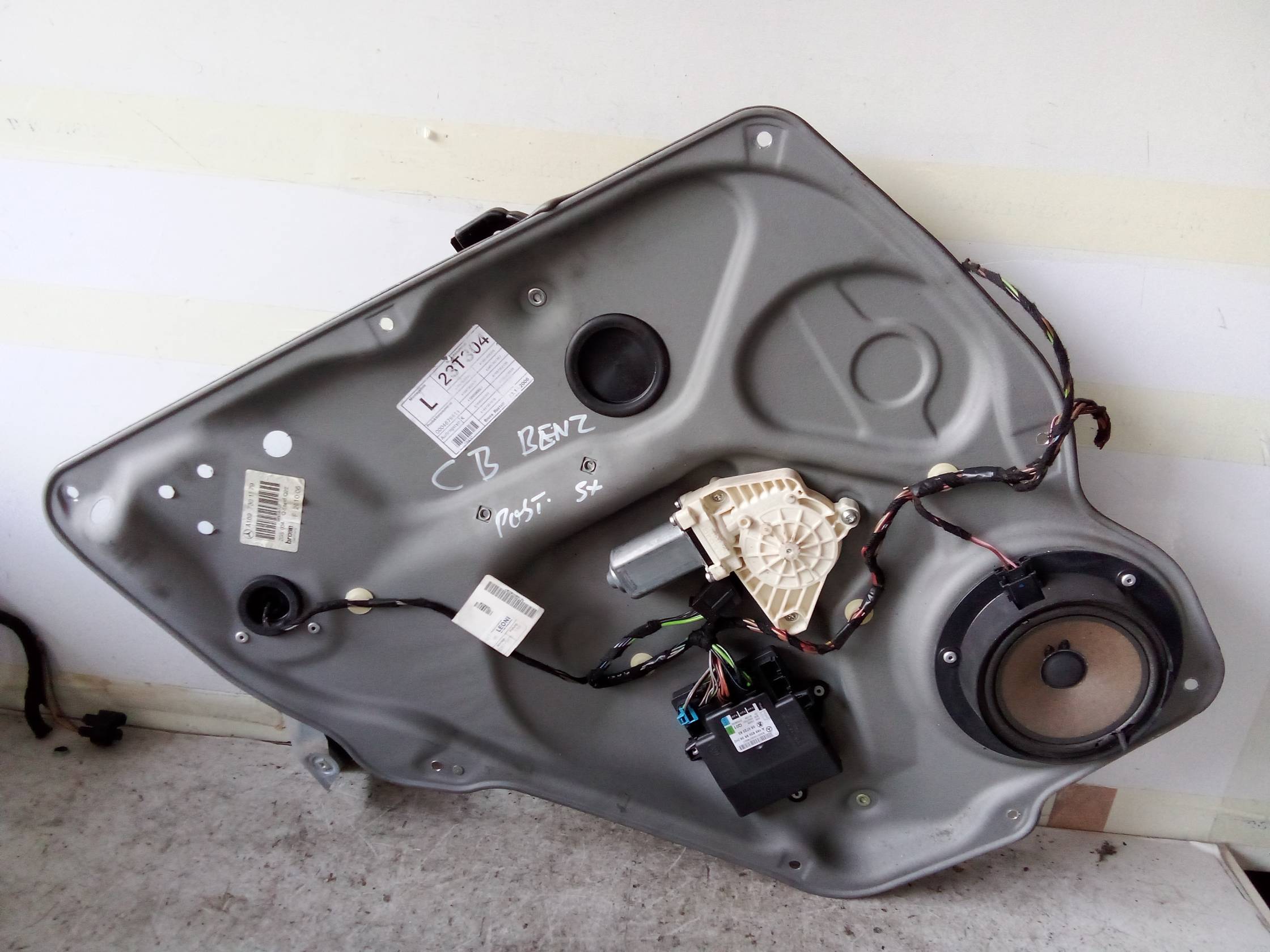 Alzacristallo elettr. porta post. sx.