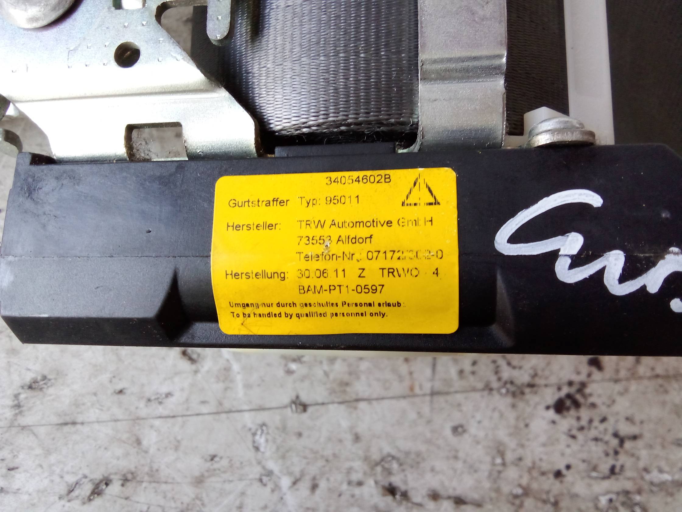 Cintura di sicurezza ant. sx.