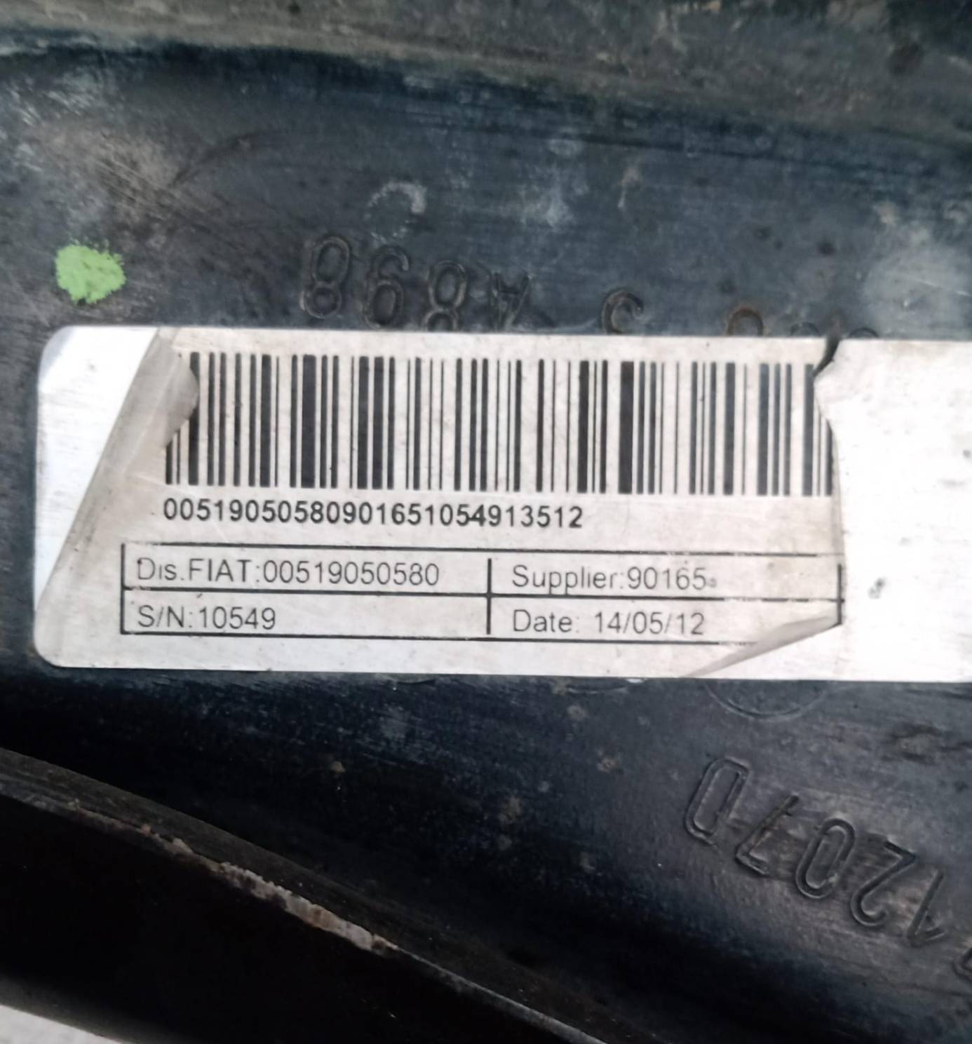 Braccio oscillante anteriore destro