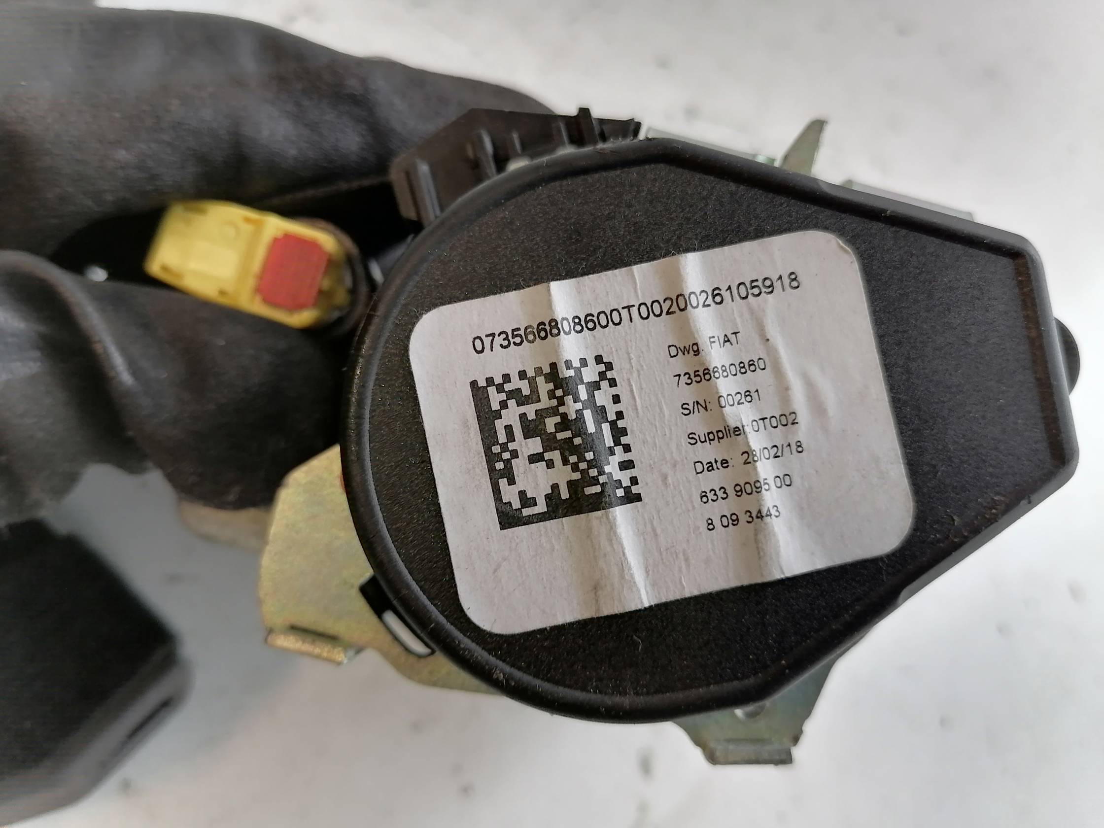 Cintura di sicurezza ant. dx.