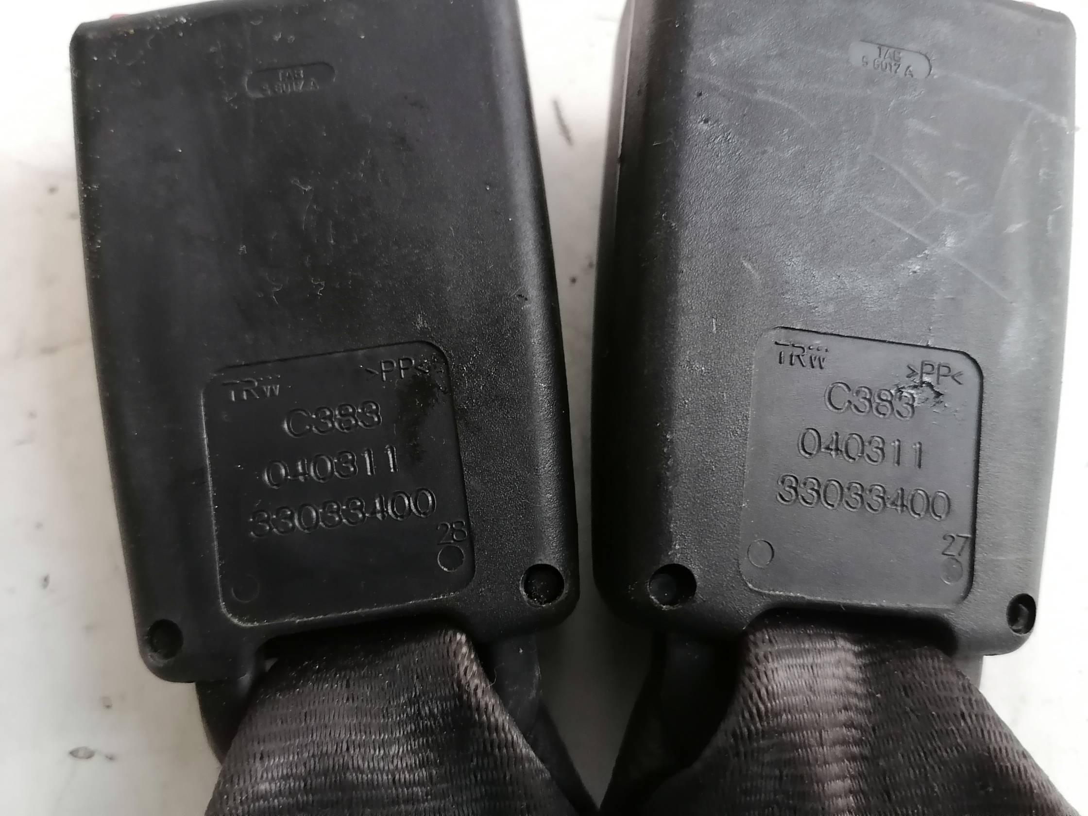 Aggancio cintura di sicurezza post. sx.