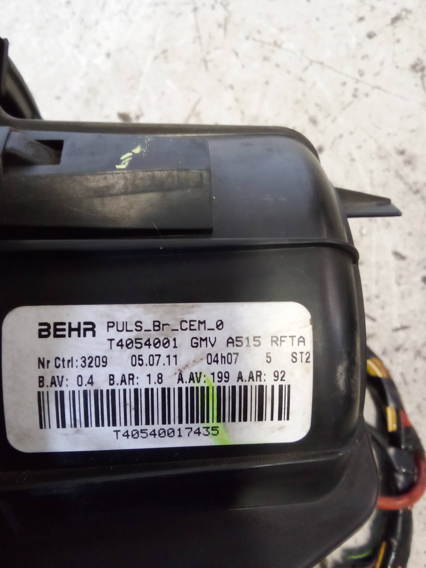 Motorino ventilazione abitacolo