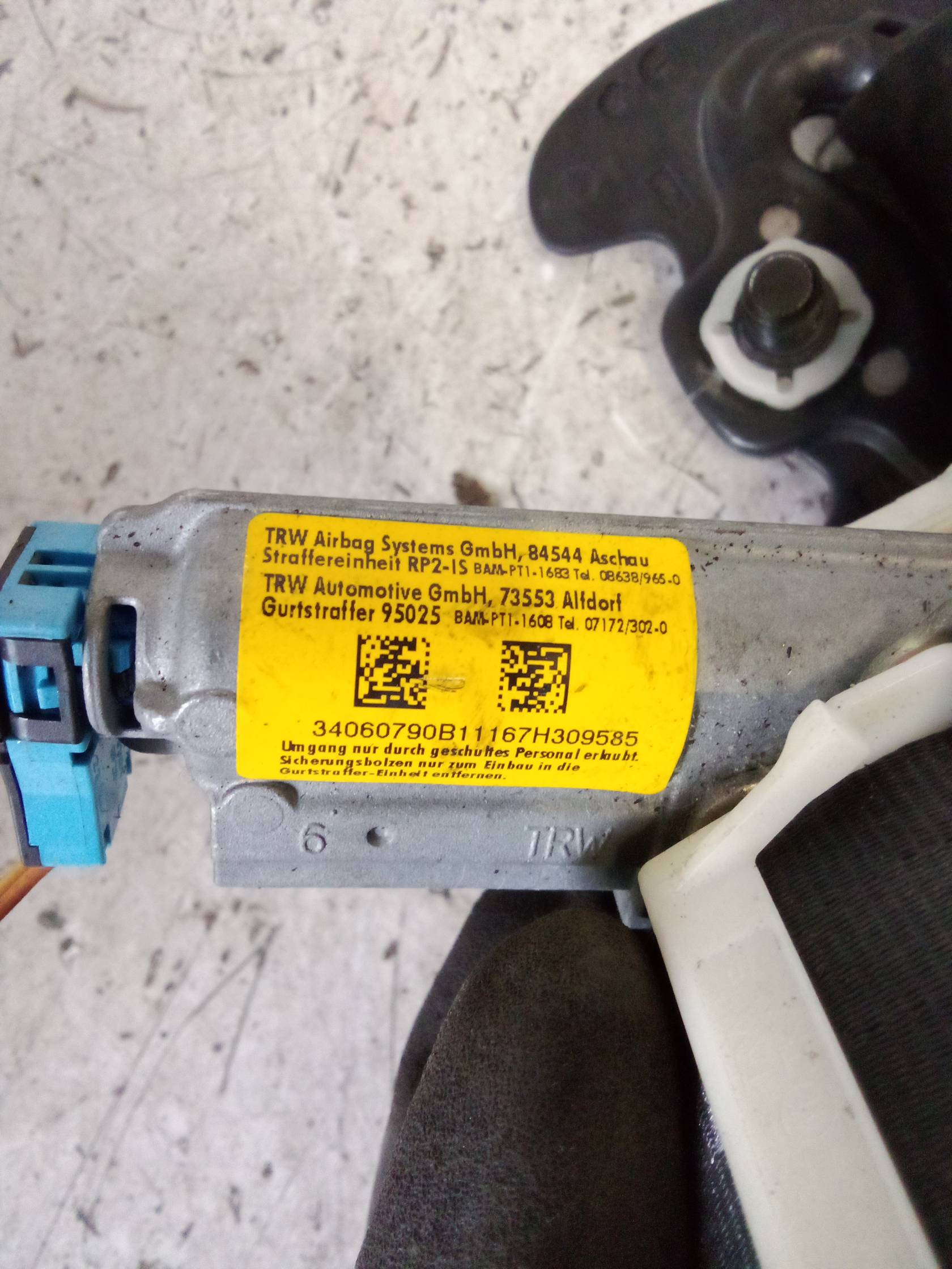 Cintura di sicurezza ant. dx.