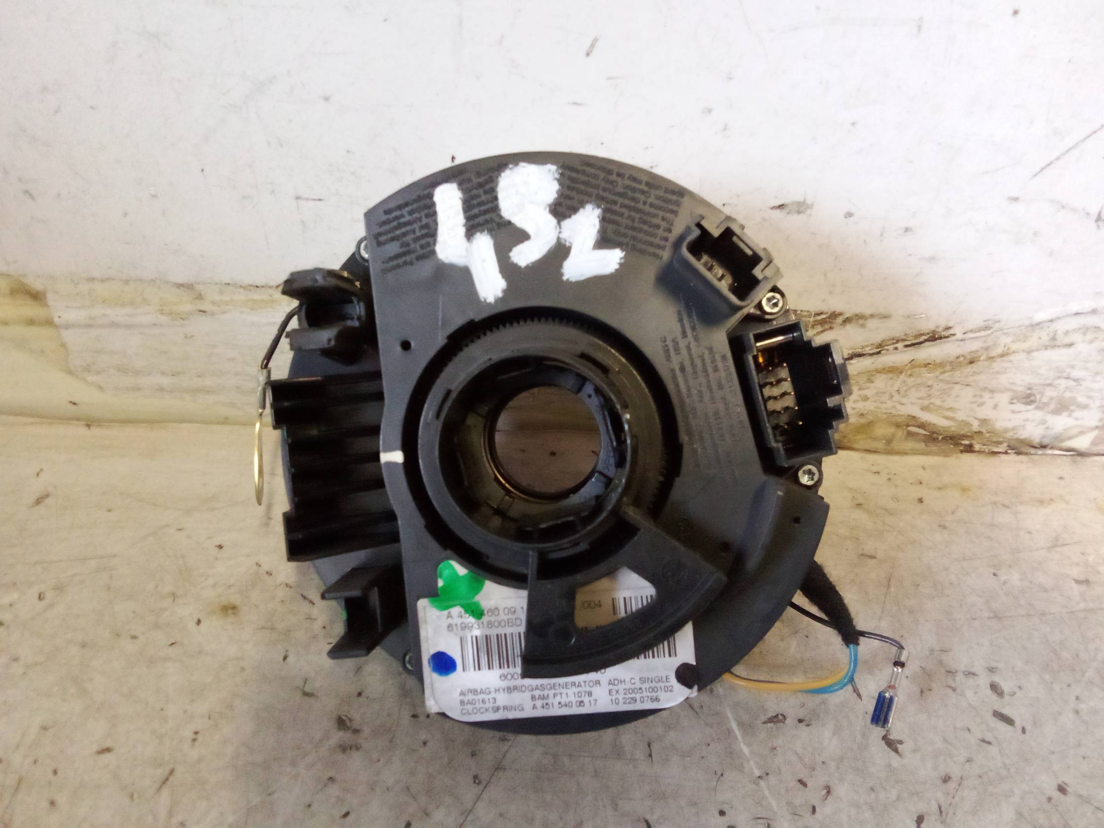 Contatto spiraliforme airbag