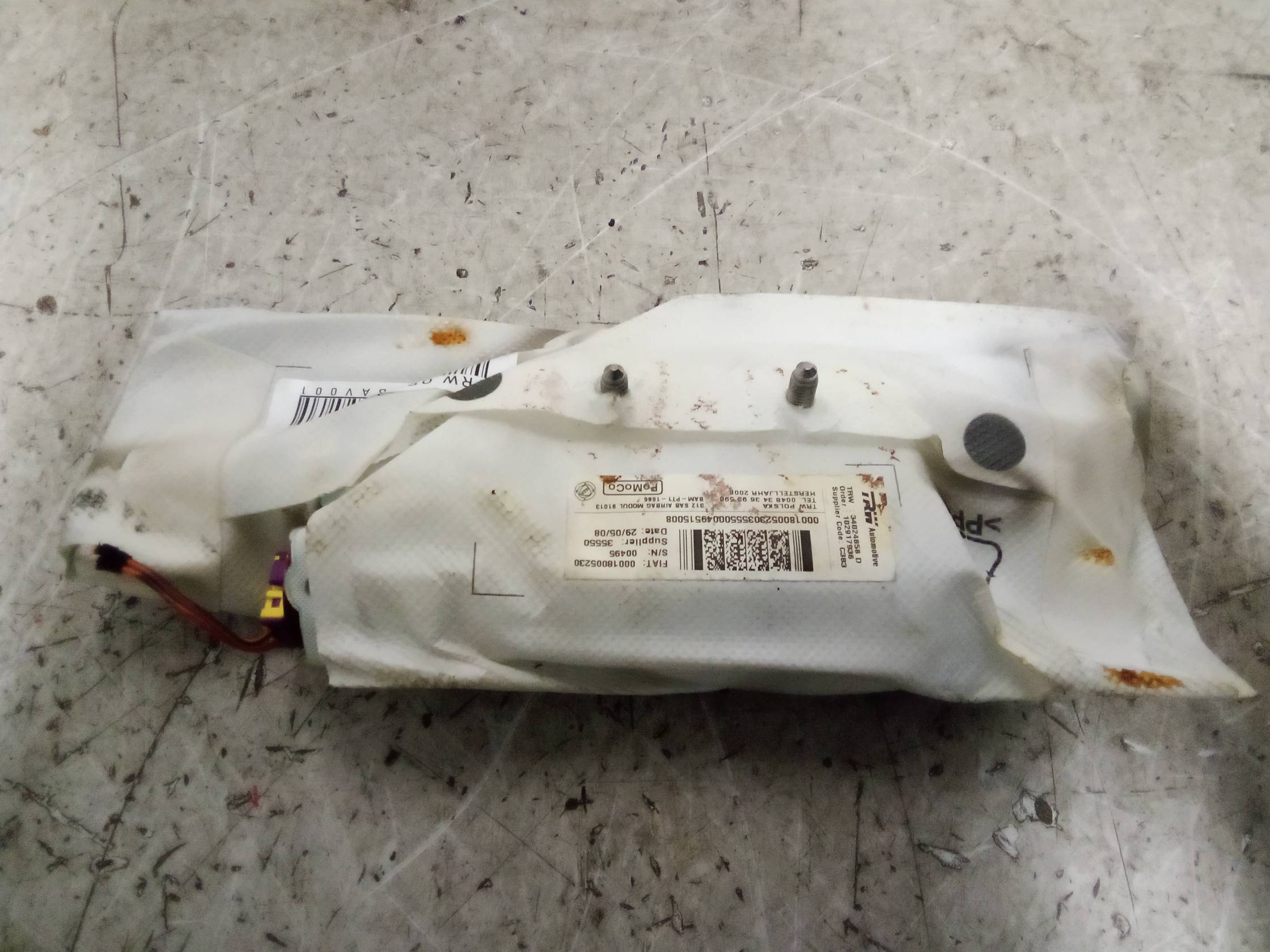 Dispositivo airbag lat. sx.