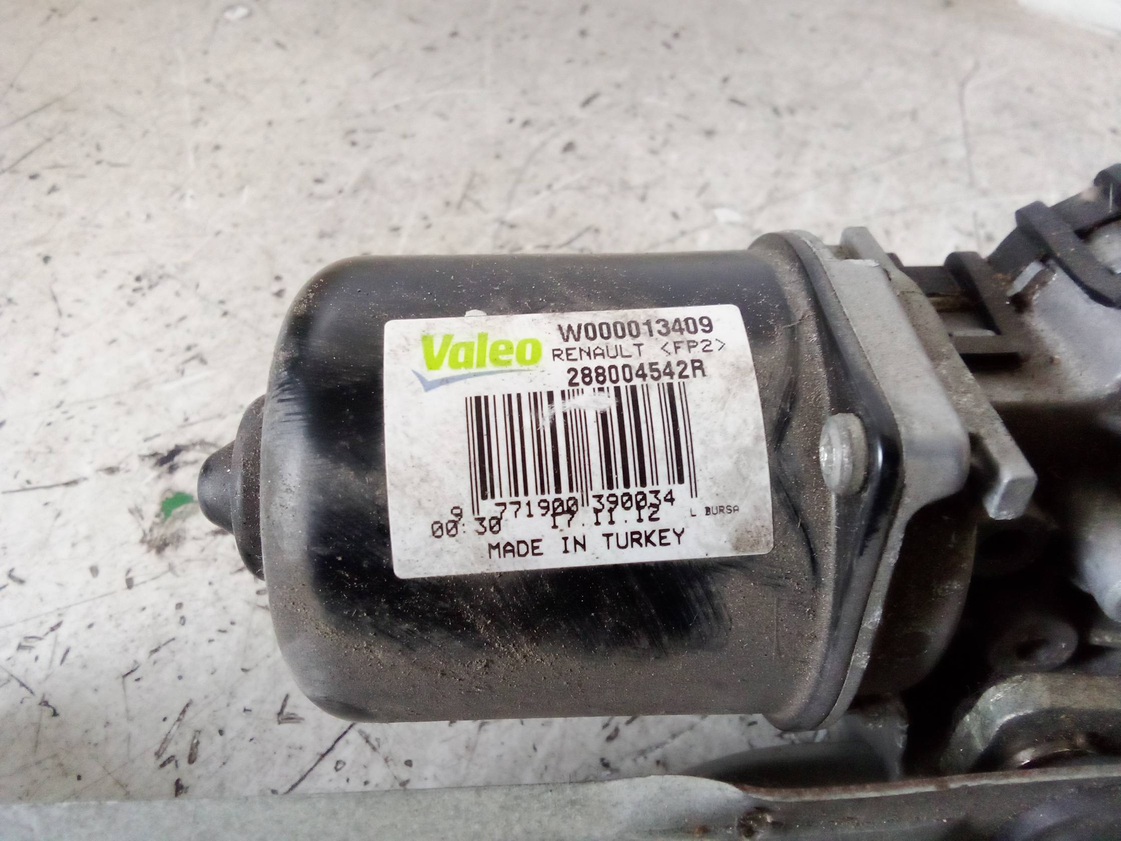 Meccanismo tergiparabrezza con motorino